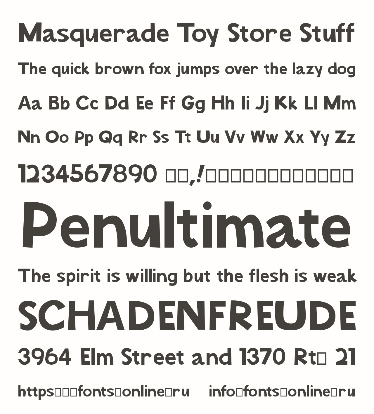Шрифт Masquerade Toy Store Stuff Шрифт Masquerade Toy Store Stuff