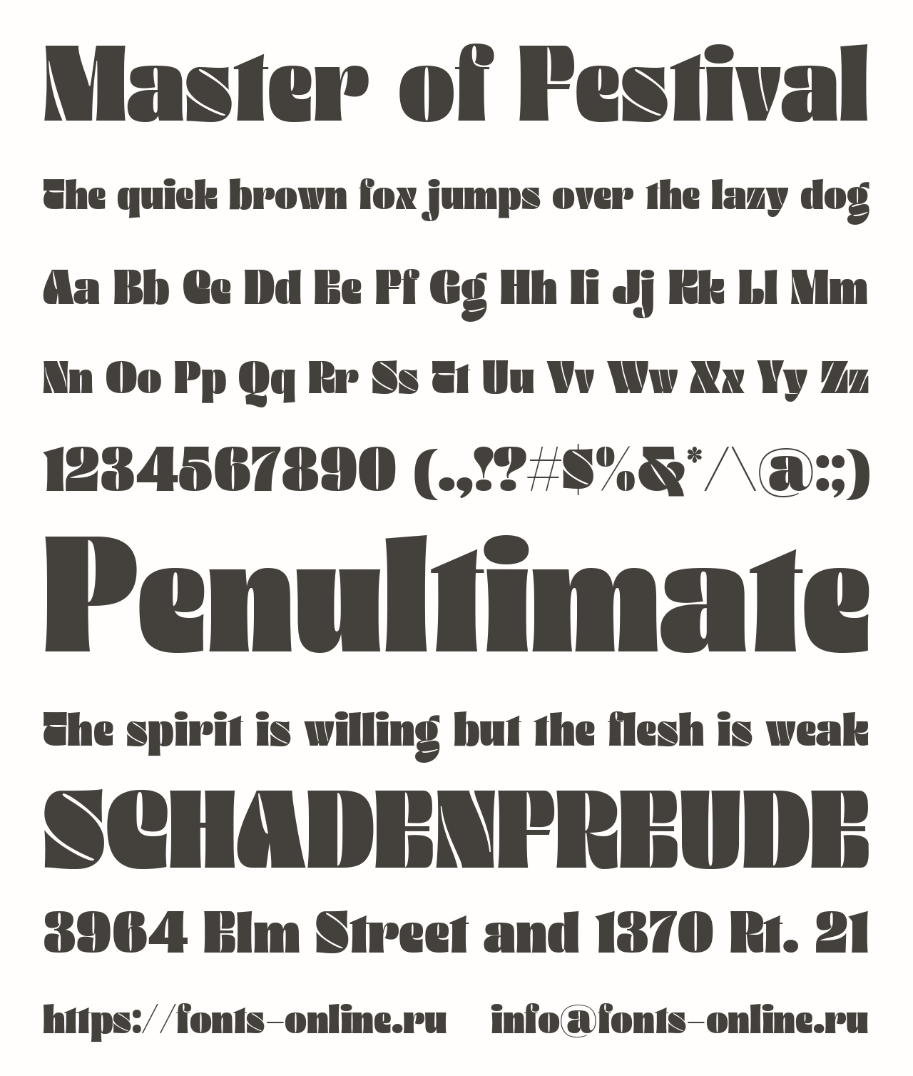 Шрифт Master of Festival