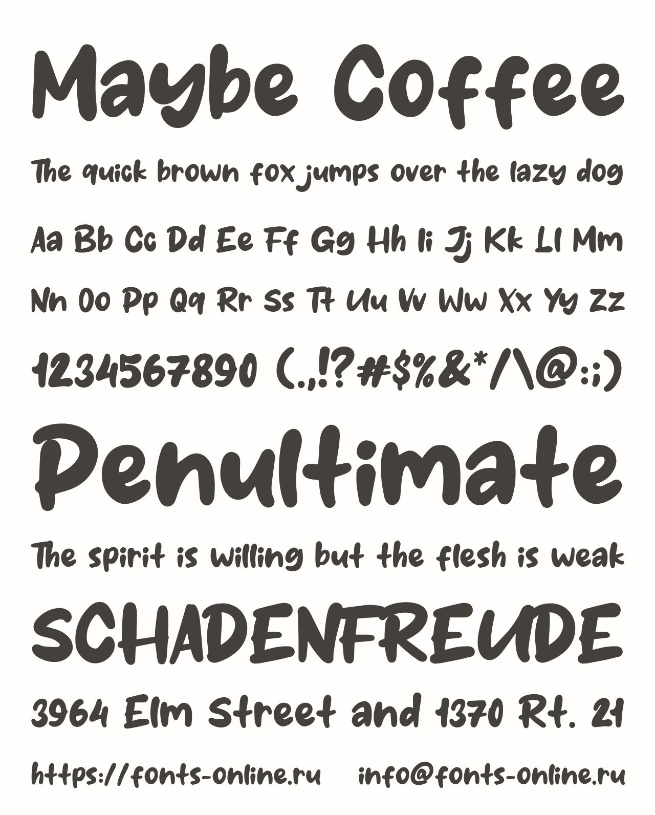 Шрифт Maybe Coffee