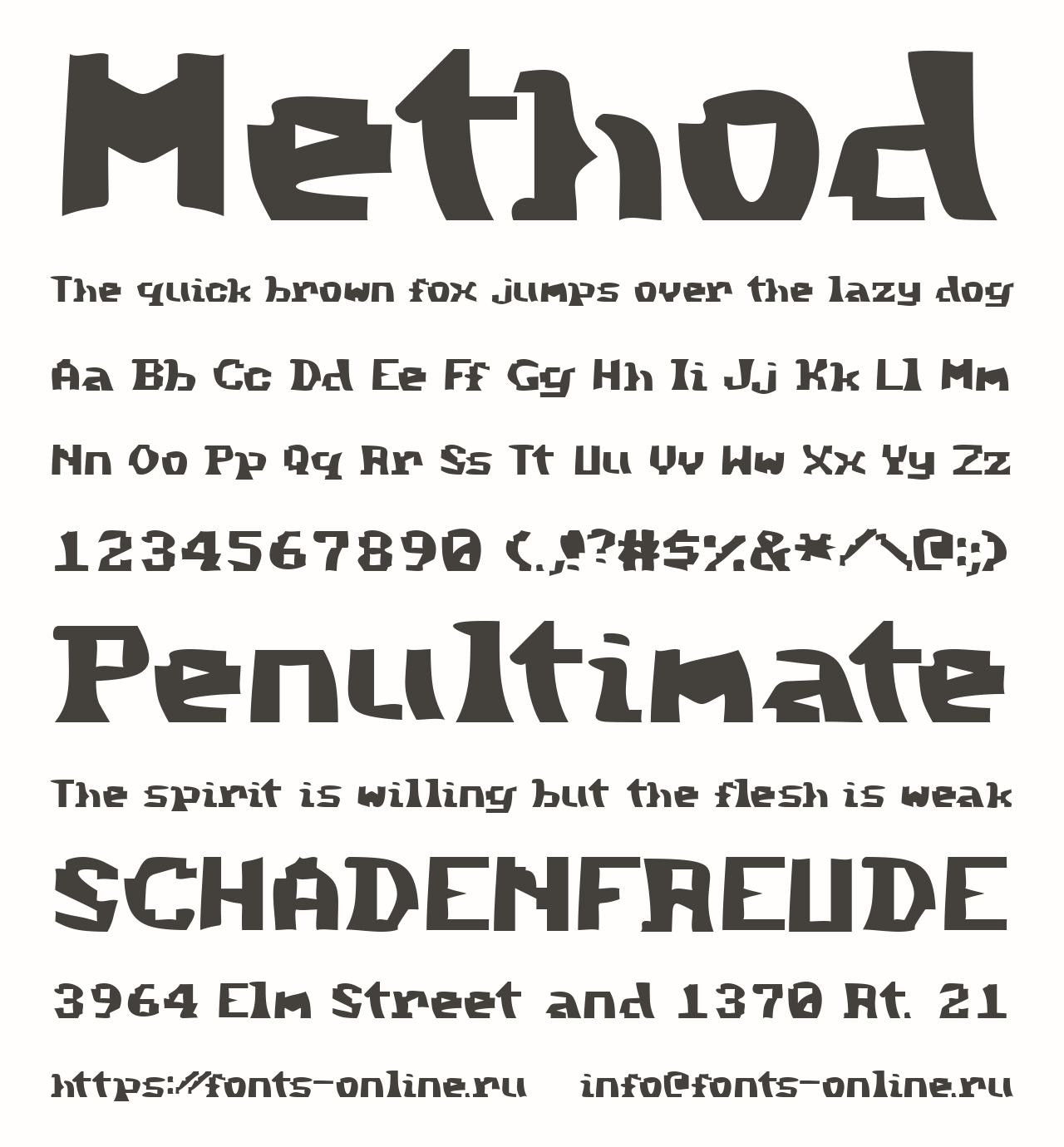 Шрифт Method Шрифт Method