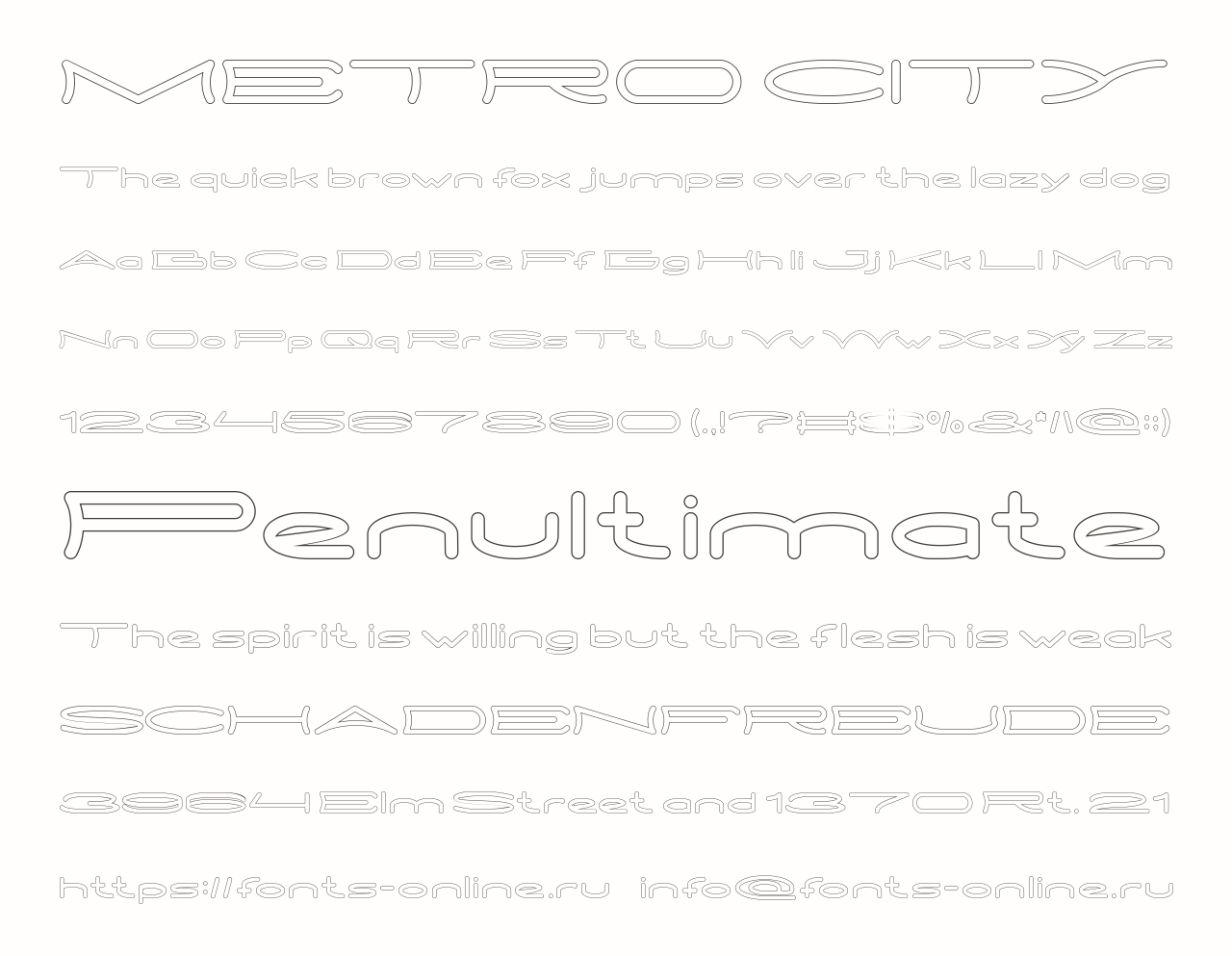 Шрифт METRO CITY Шрифт METRO CITY