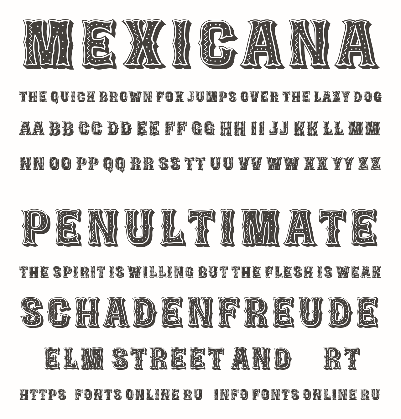 Шрифт Mexicana