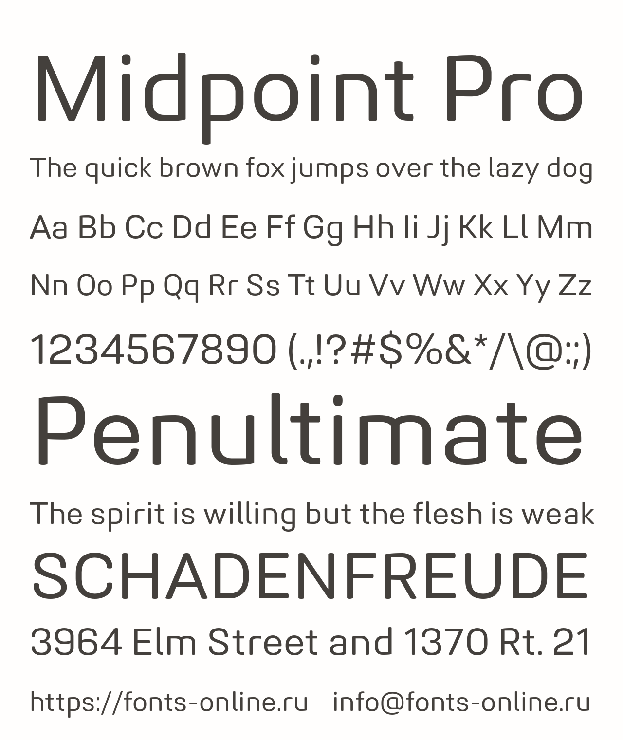 Шрифт Midpoint Pro