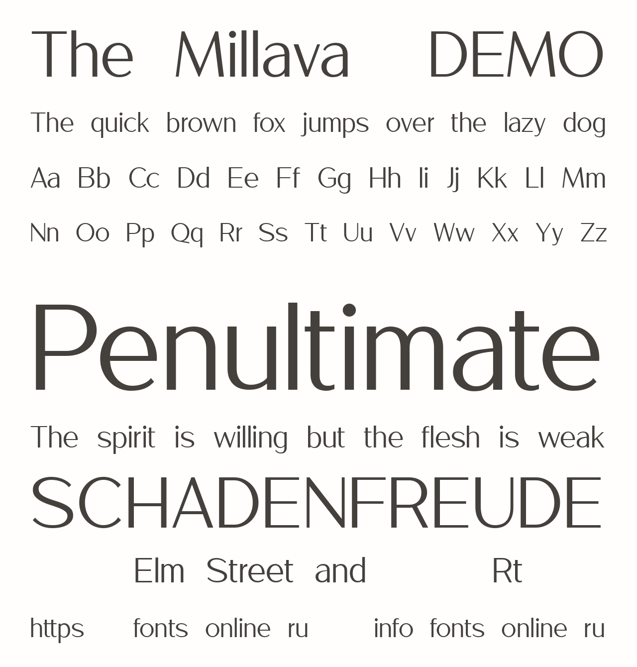 Шрифт The Millava  DEMO