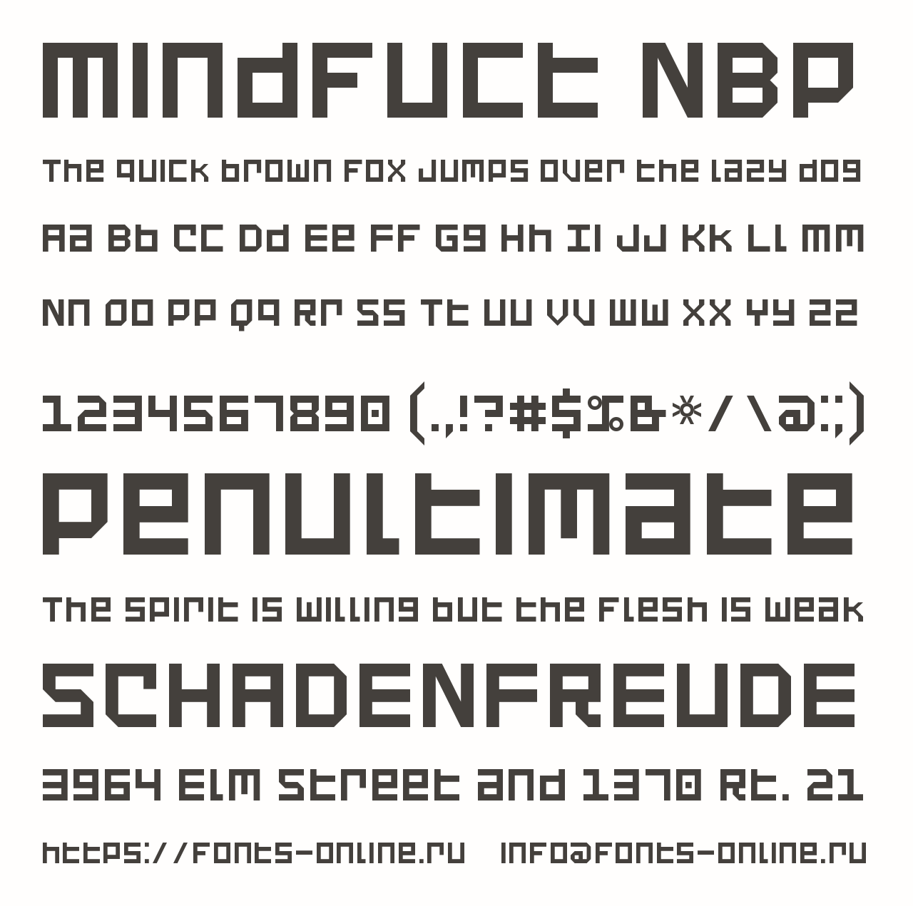 Шрифт Mindfuct NBP