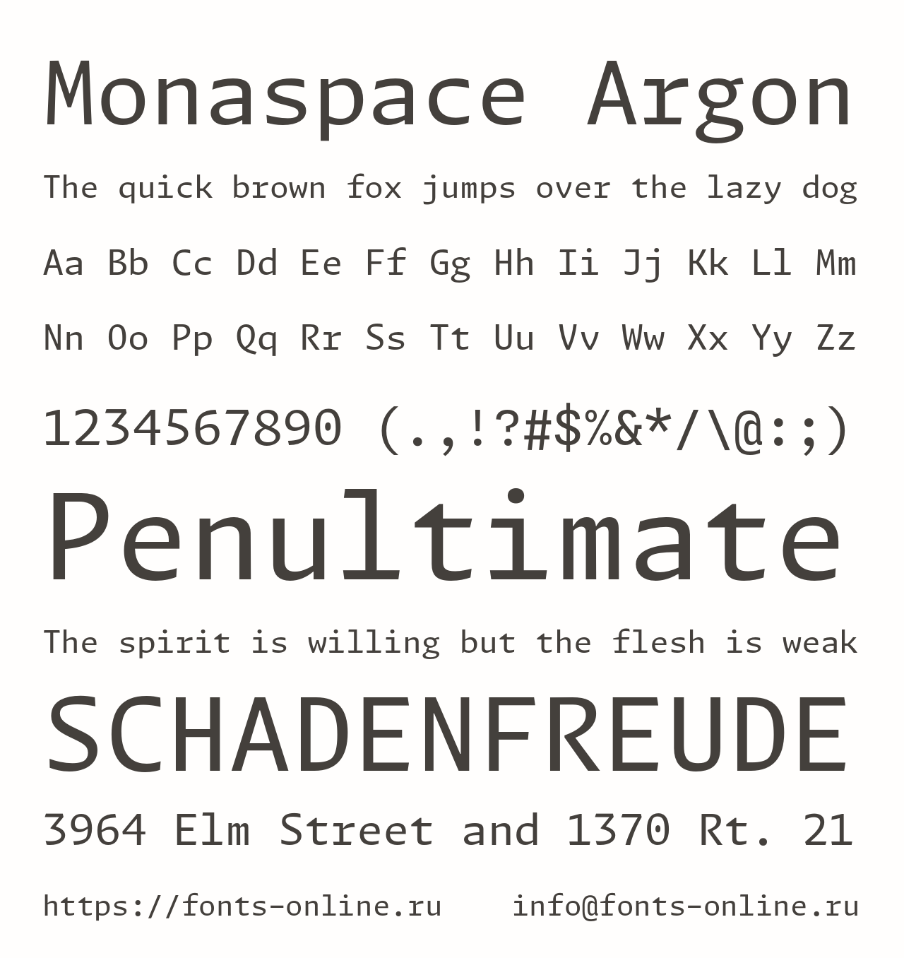 Шрифт Monaspace Argon