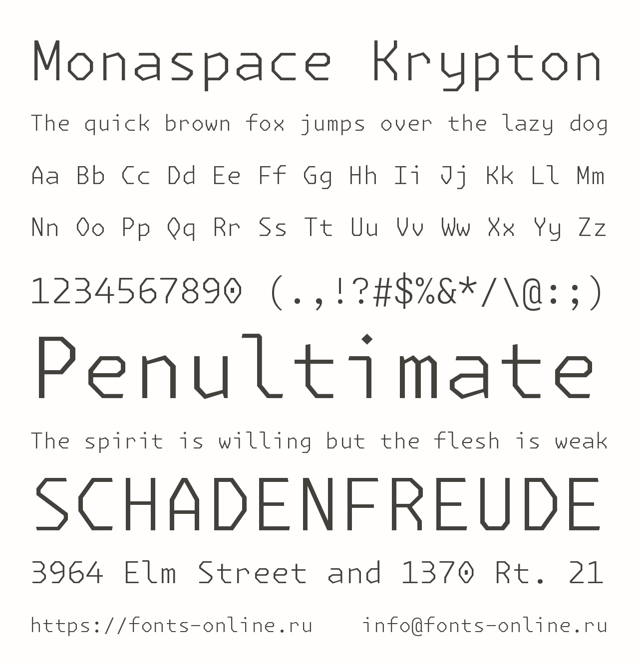 Шрифт Monaspace Krypton