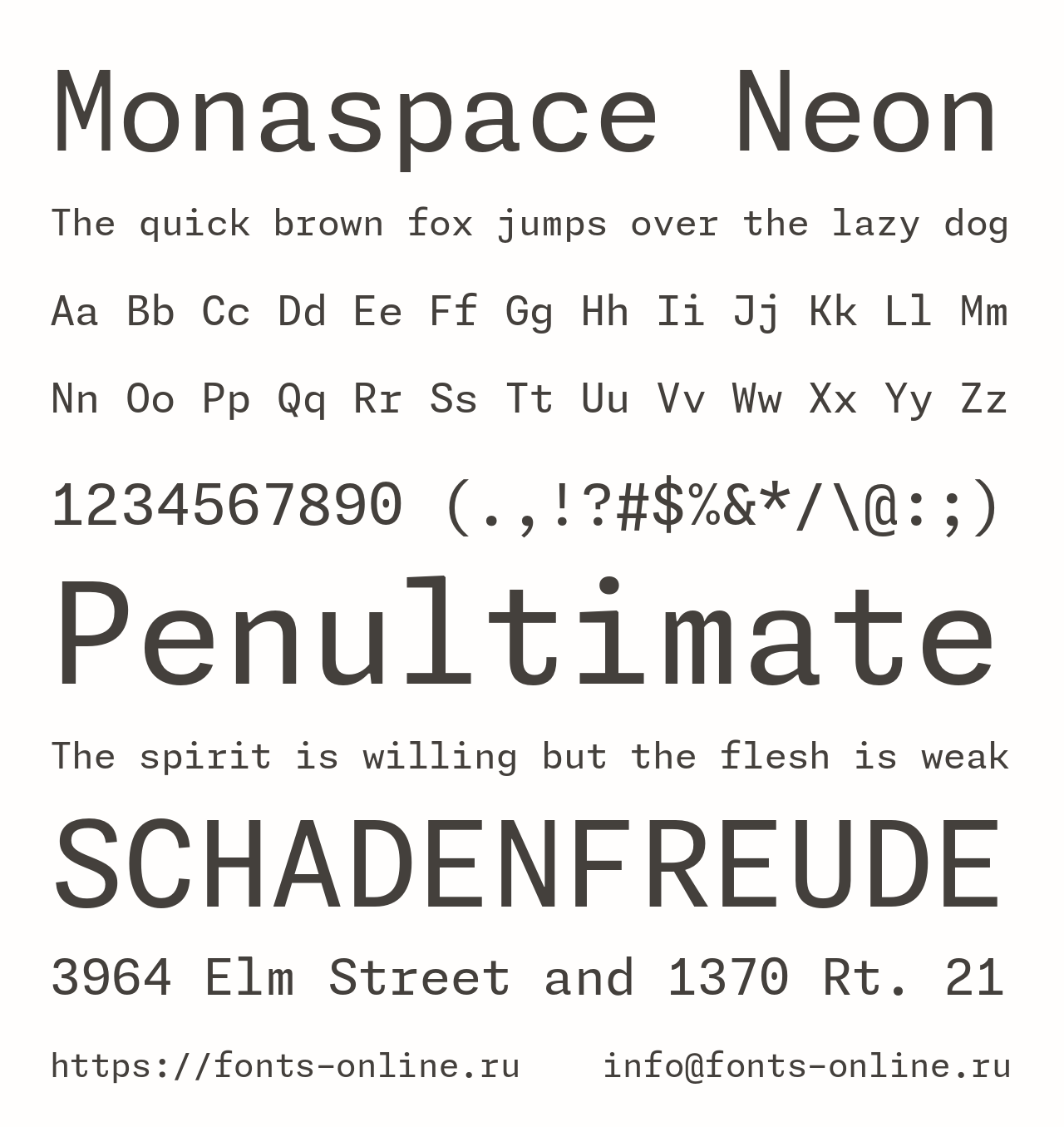 Шрифт Monaspace Neon