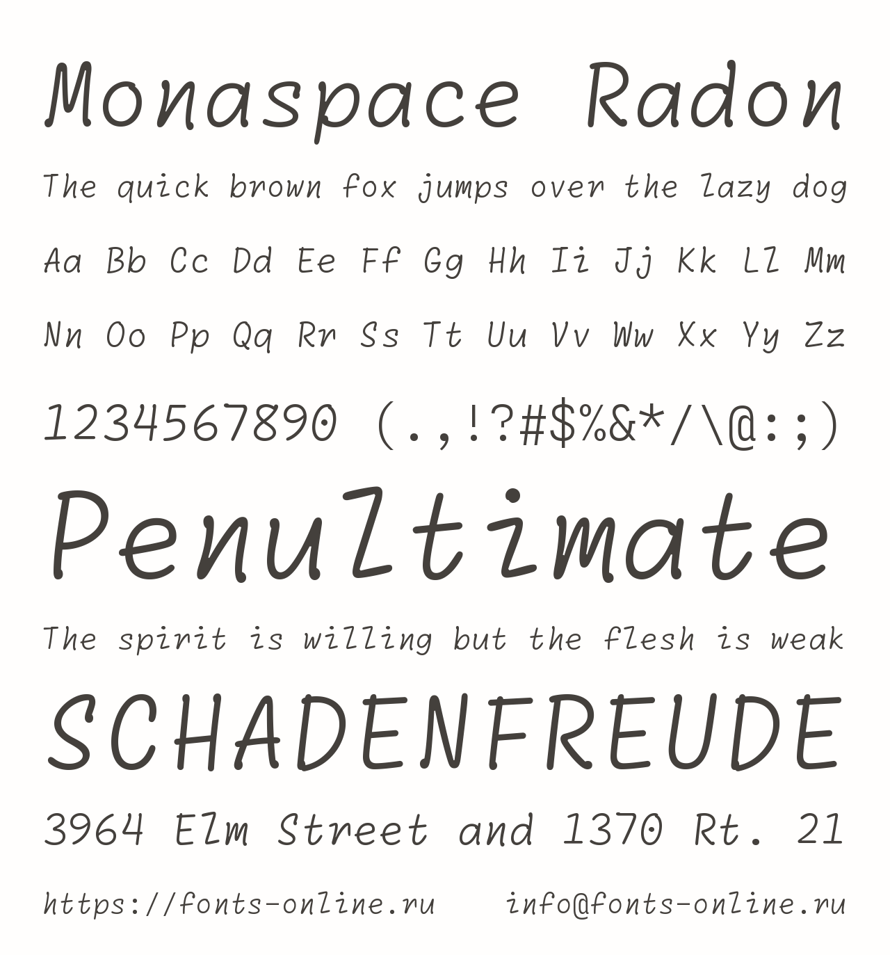 Шрифт Monaspace Radon