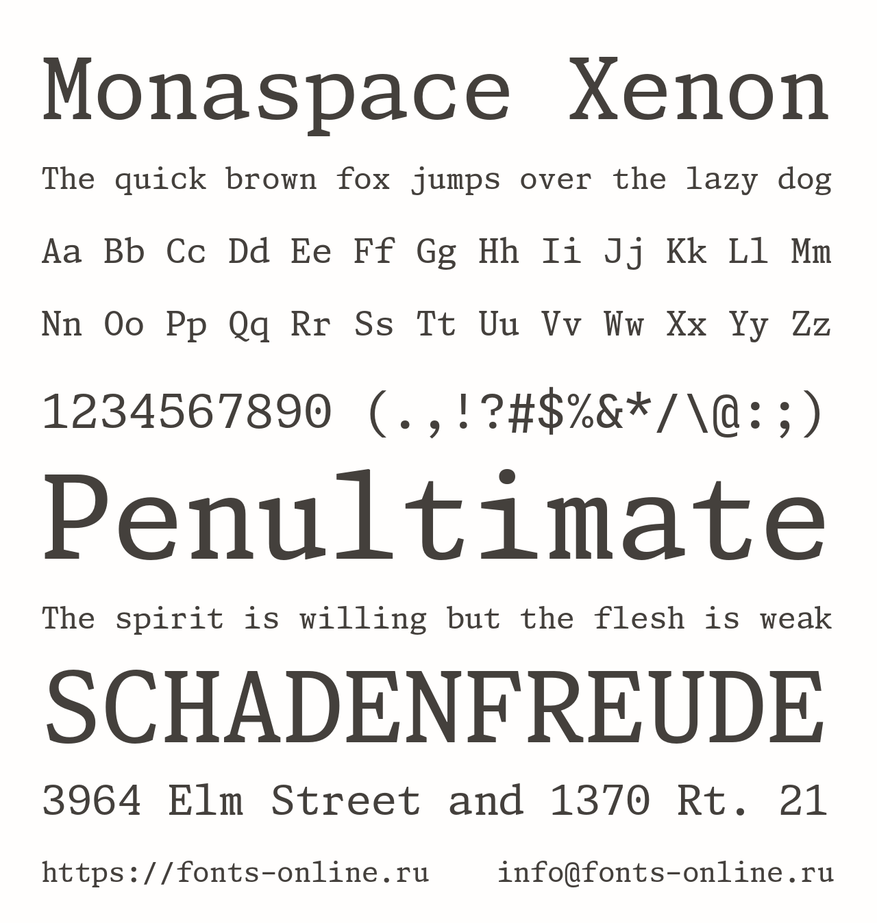 Шрифт Monaspace Xenon
