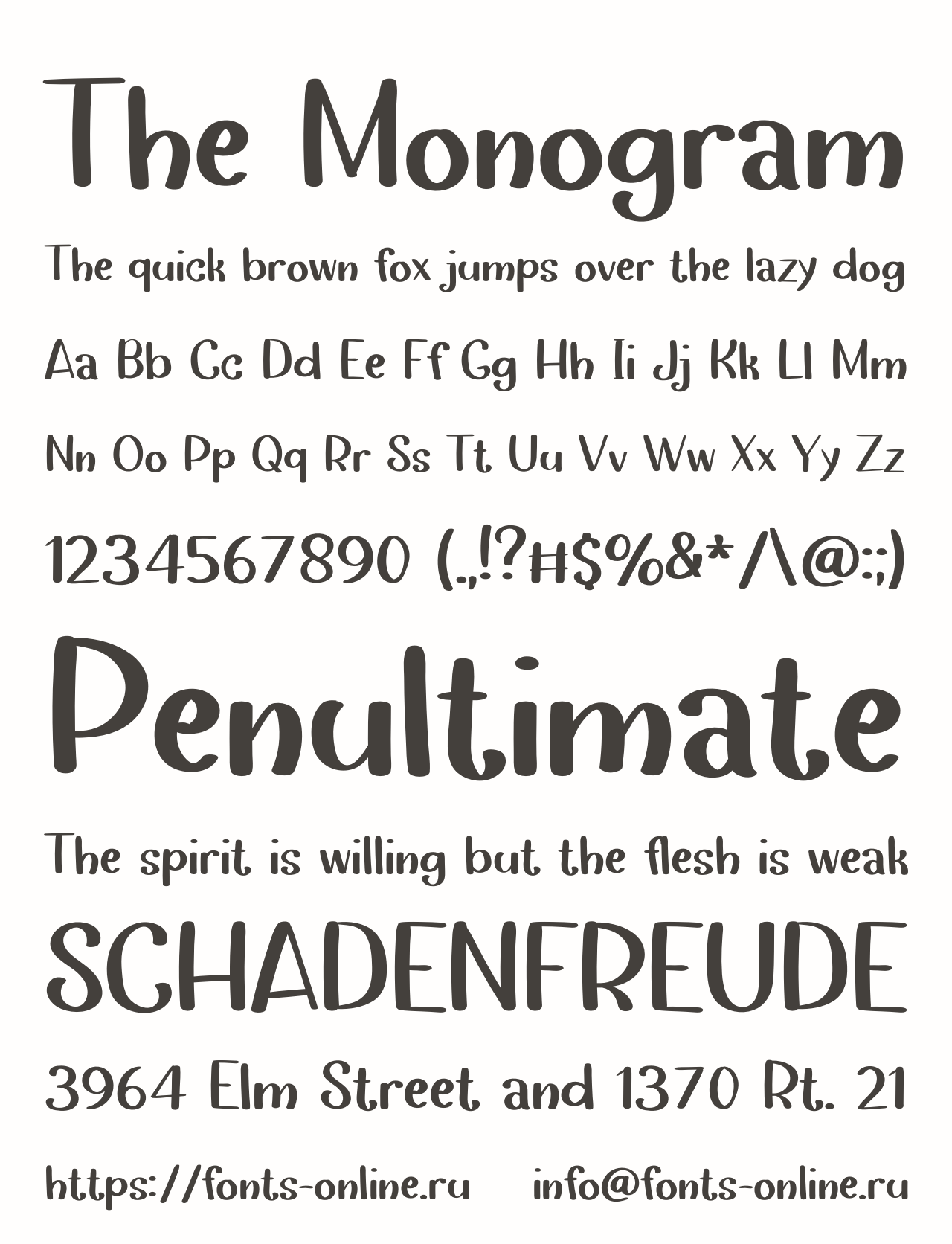 Шрифт The Monogram