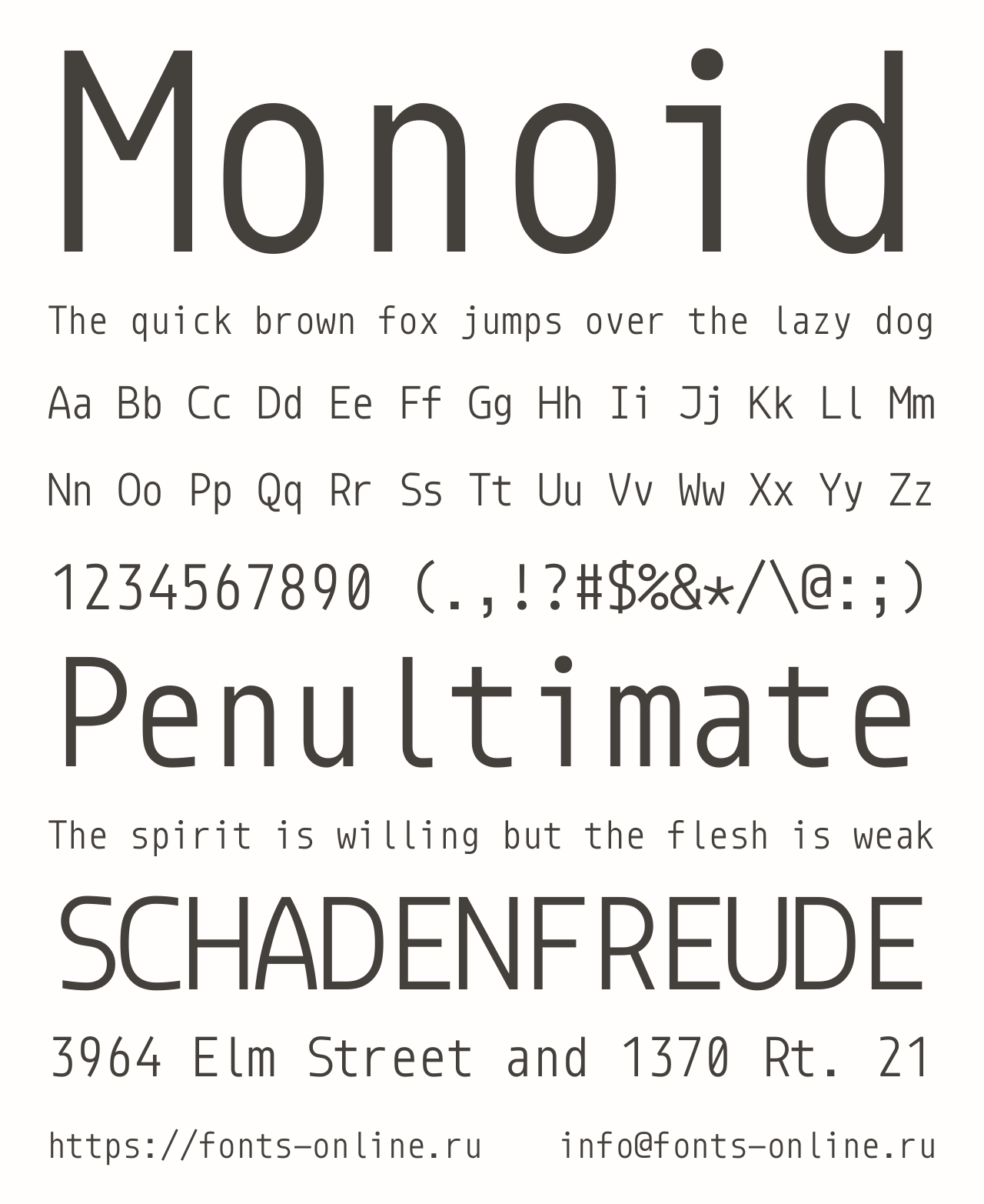 Шрифт Monoid