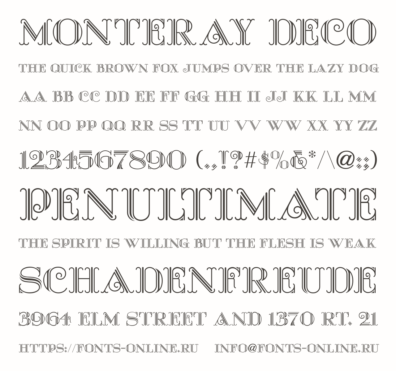 Шрифт Monteray Deco