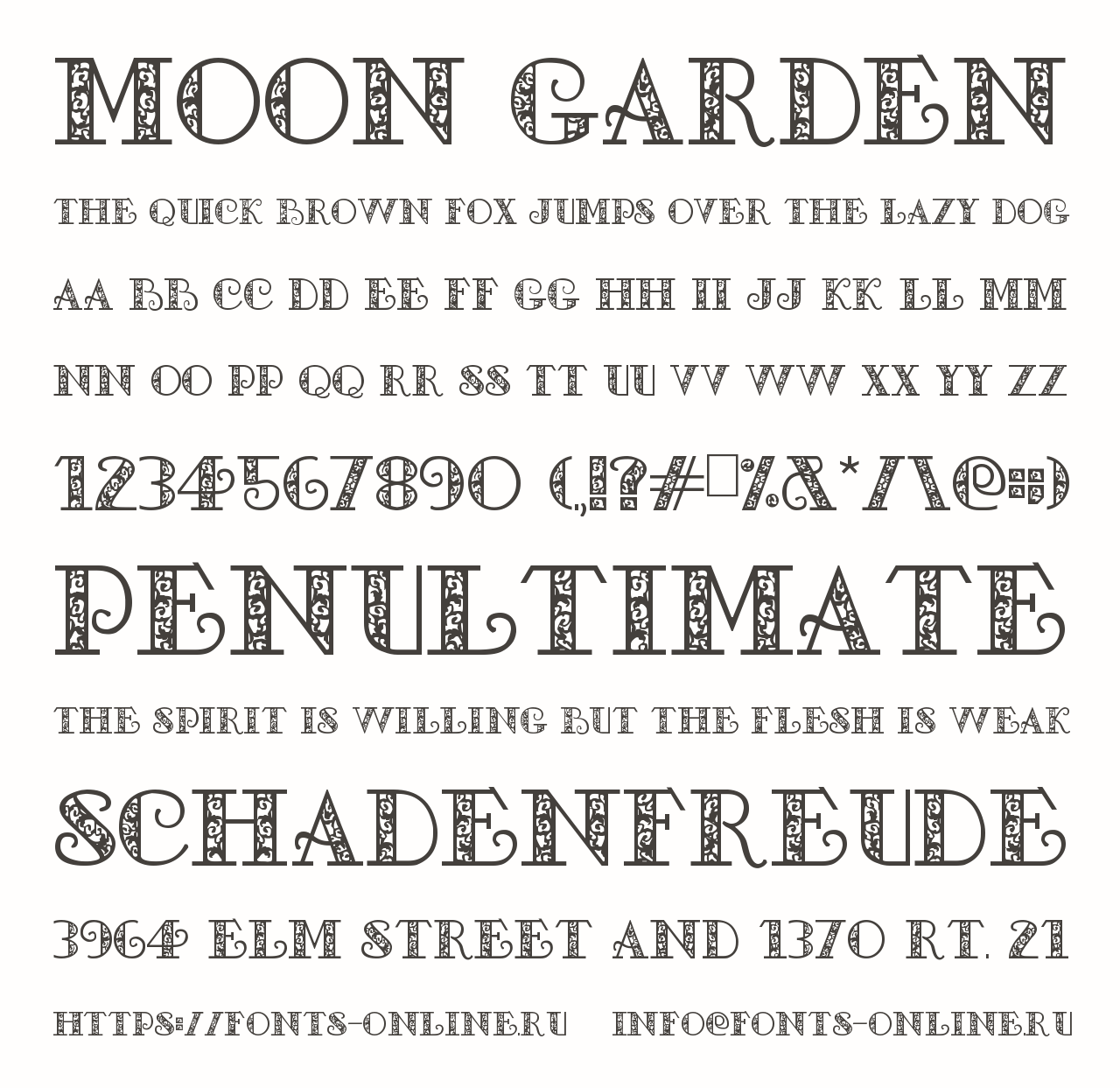Шрифт Moon Garden