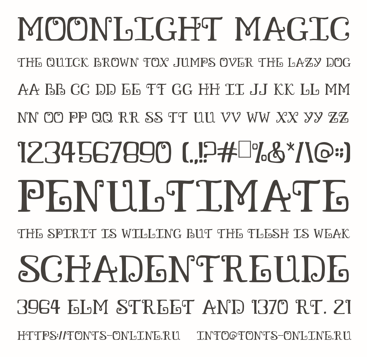 Шрифт Moonlight Magic