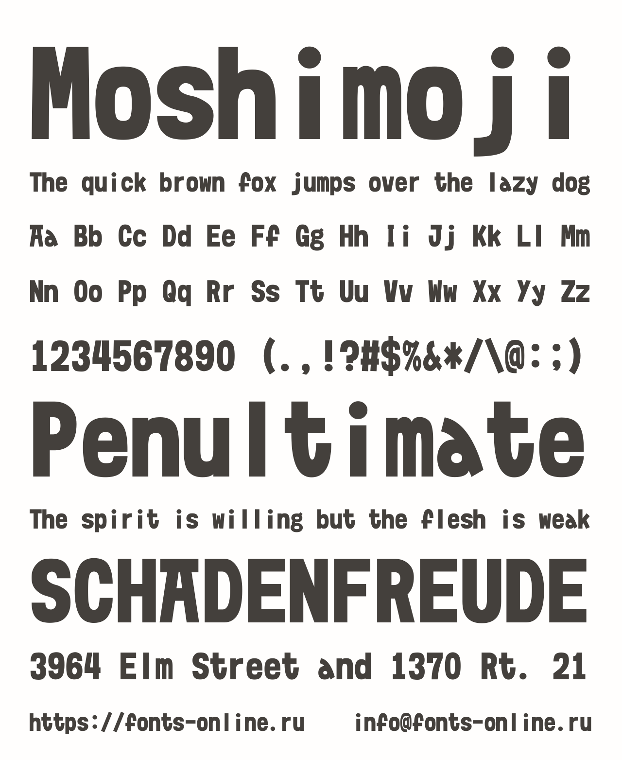Шрифт Moshimoji