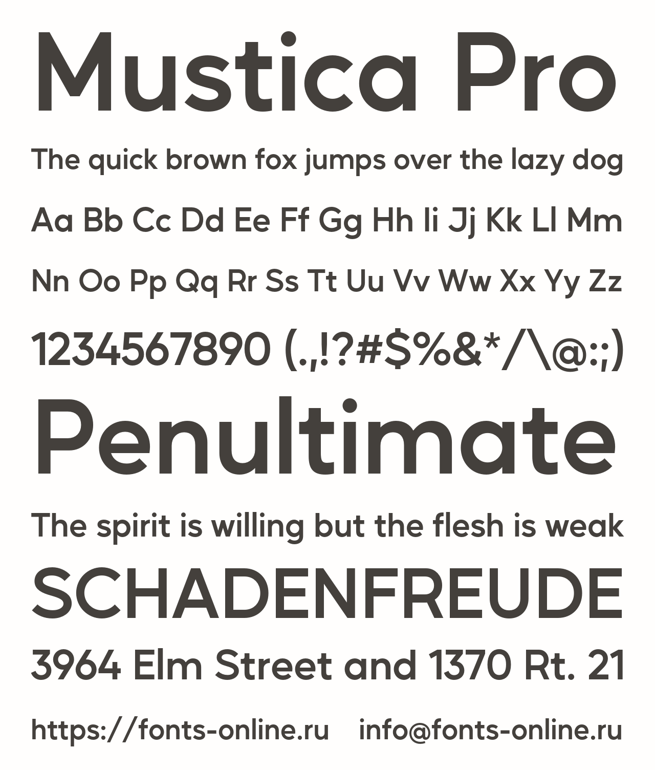 Шрифт Mustica Pro