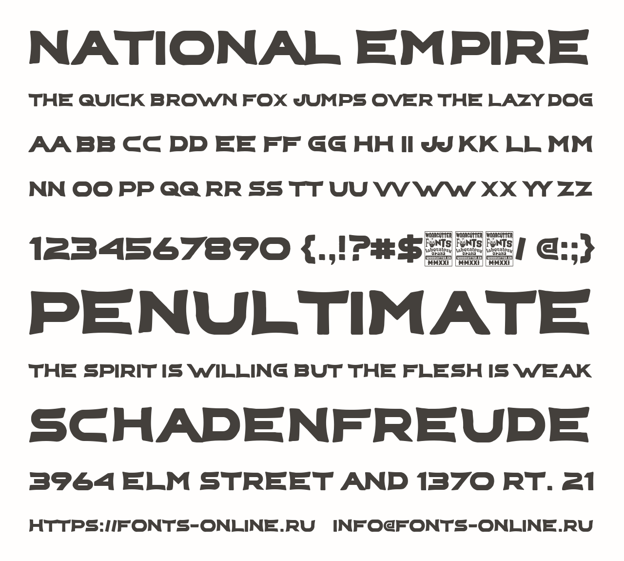 Шрифт National Empire