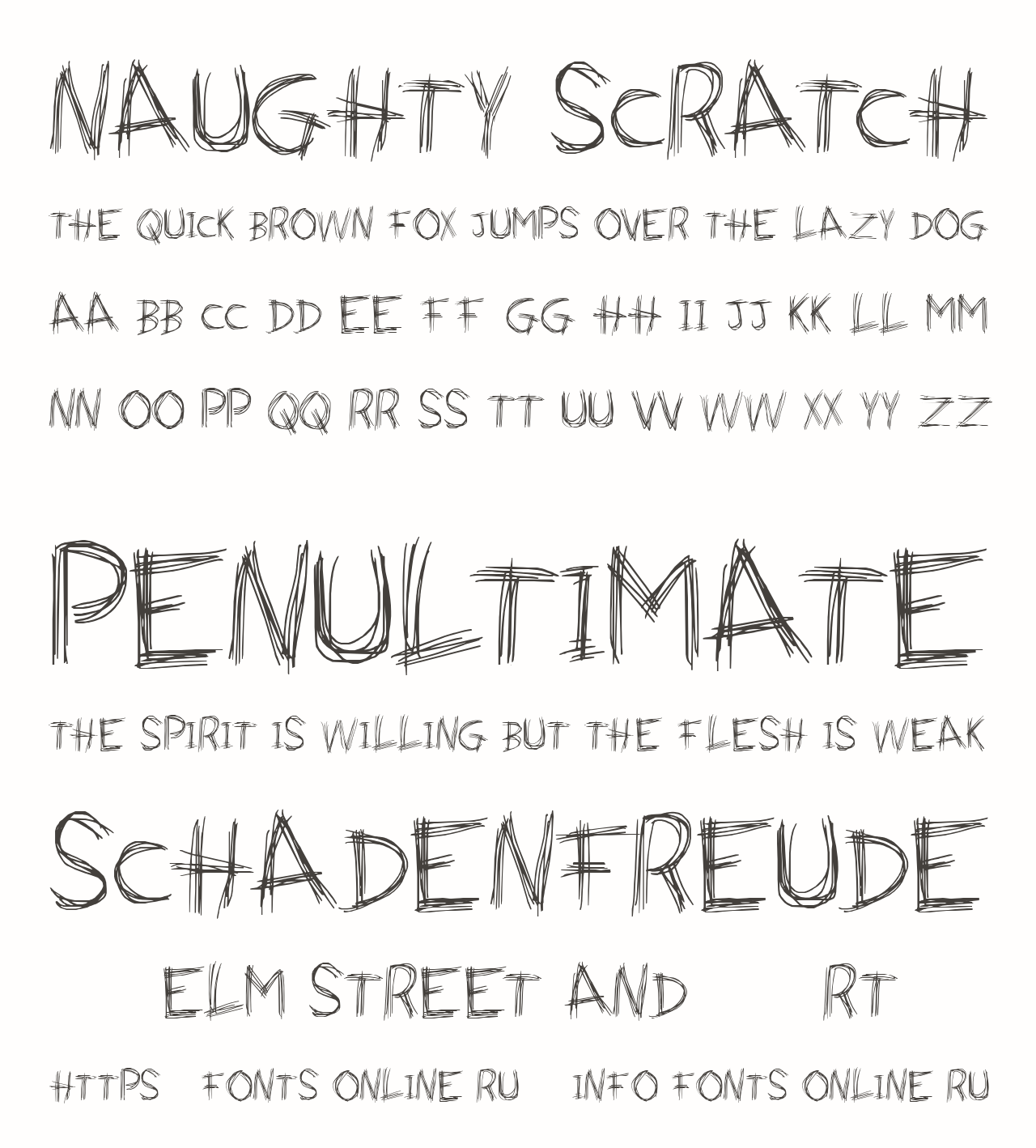 Шрифт Naughty Scratch