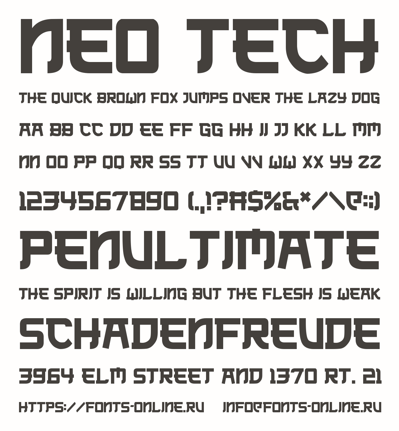 Шрифт Neo Tech