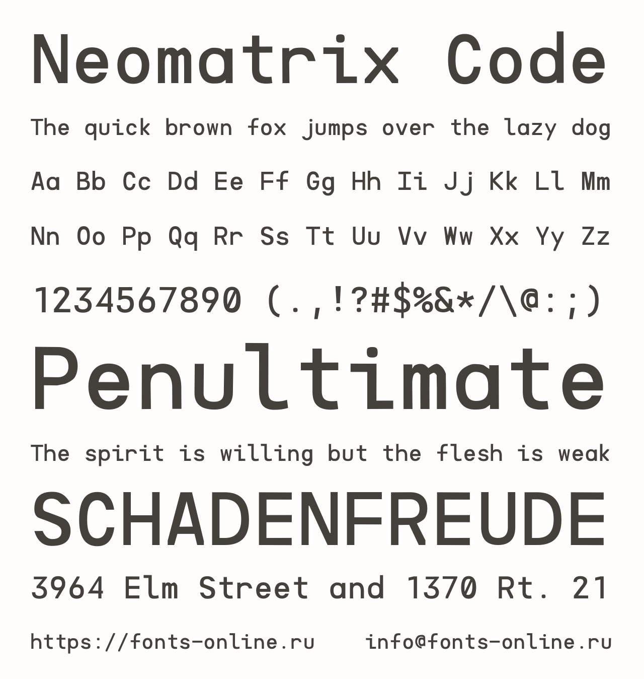 Шрифт Neomatrix Code