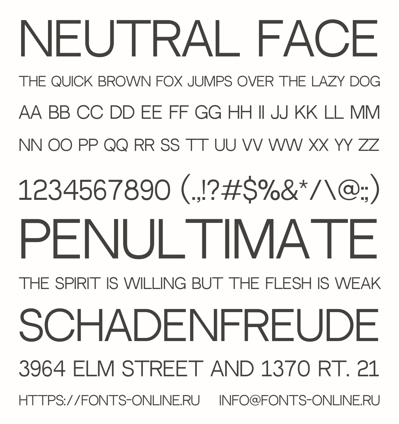 Шрифт Neutral Face