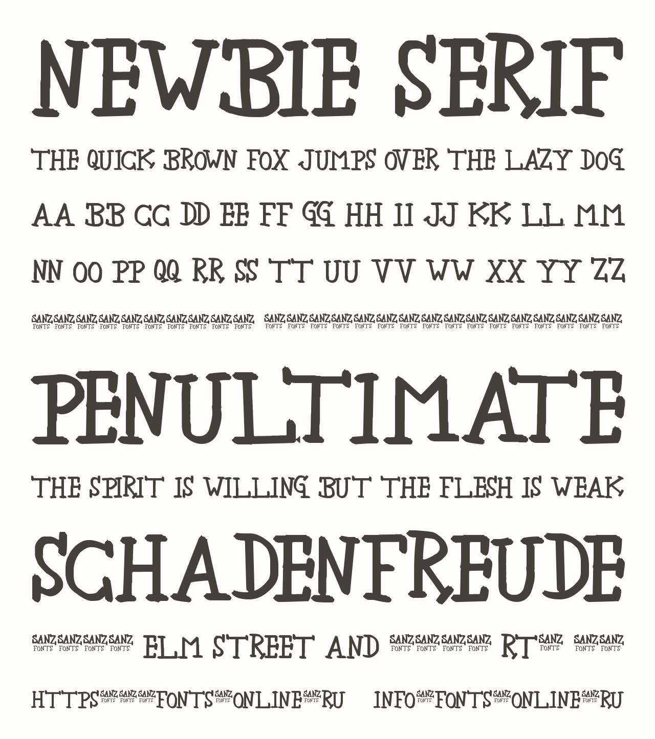 Шрифт newbie serif