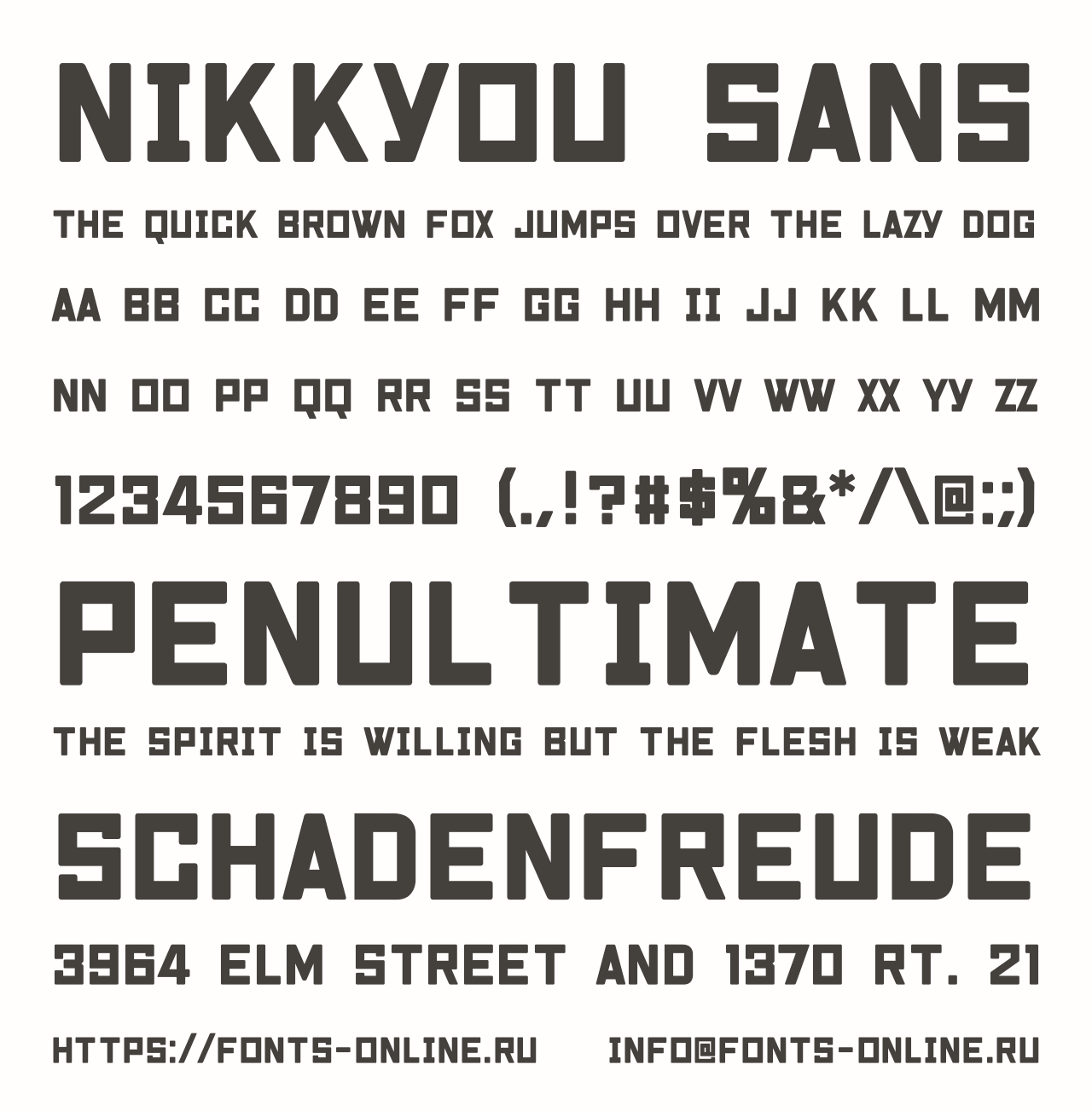 Шрифт Nikkyou Sans