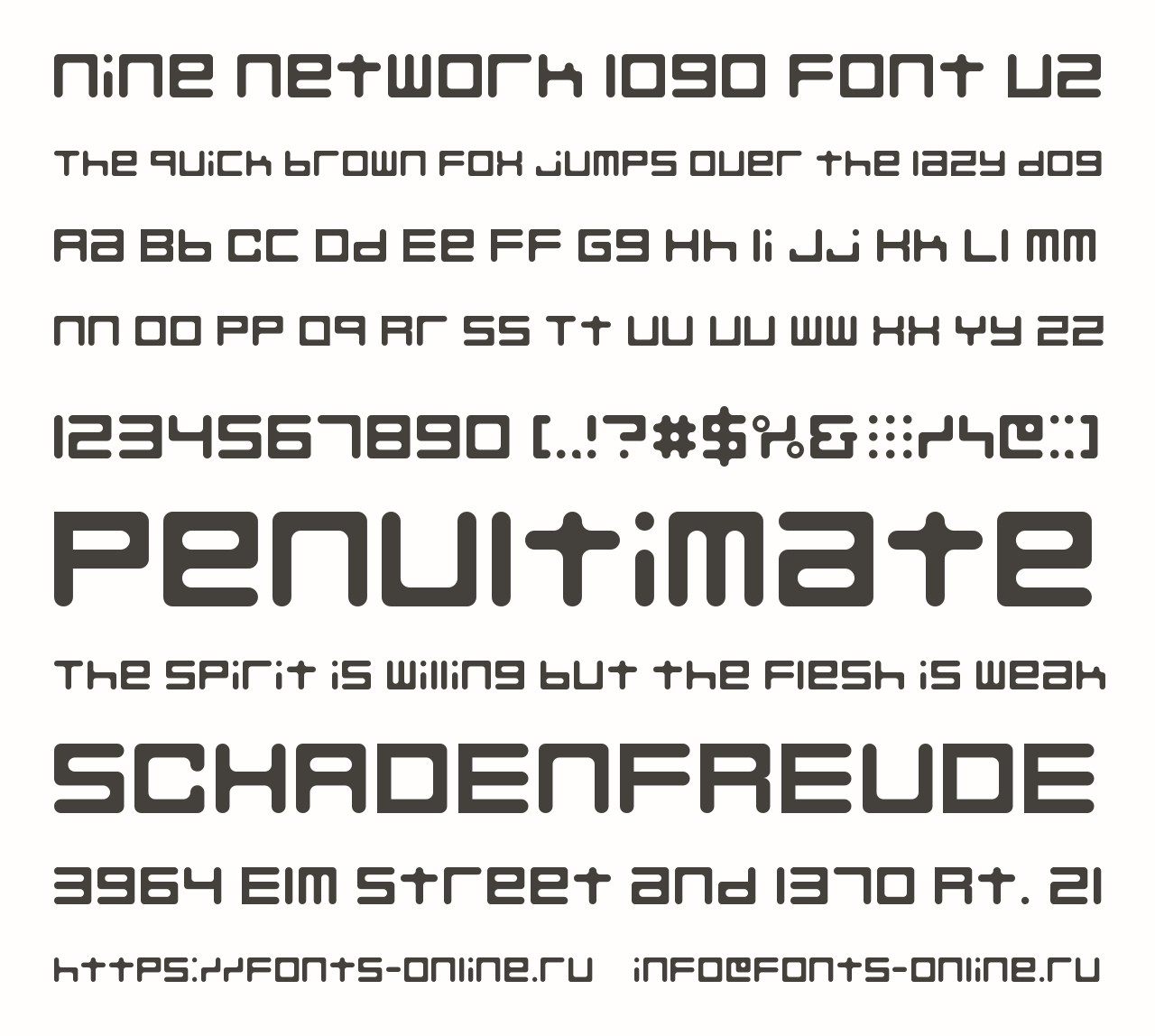 Шрифт Nine Network logo font v2