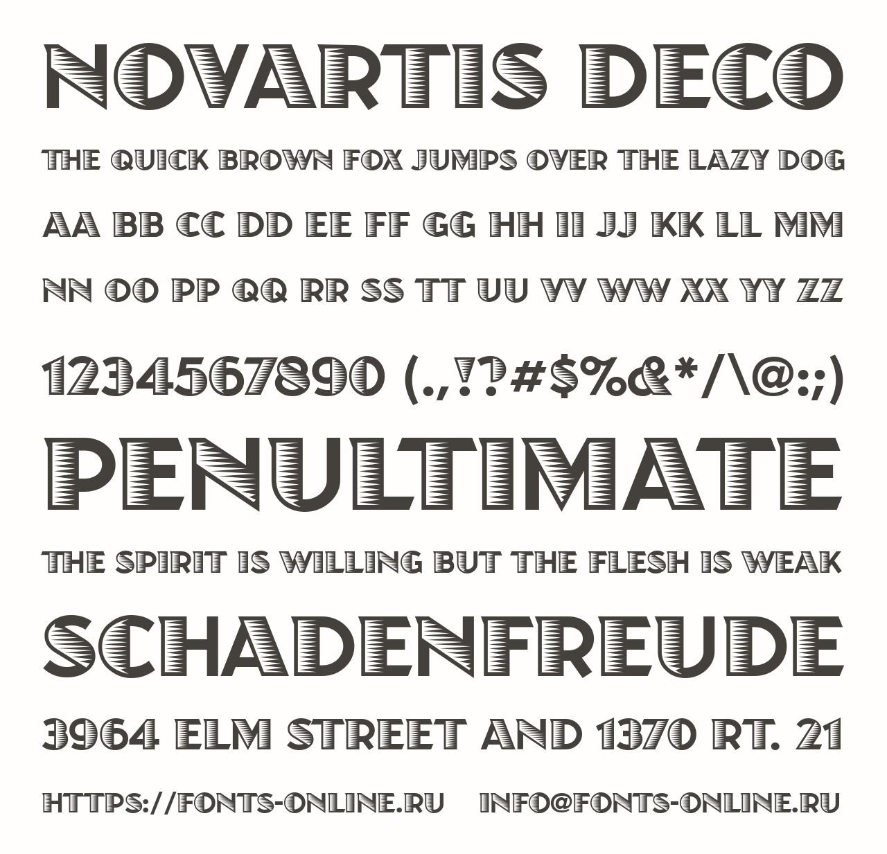 Шрифт Novartis Deco