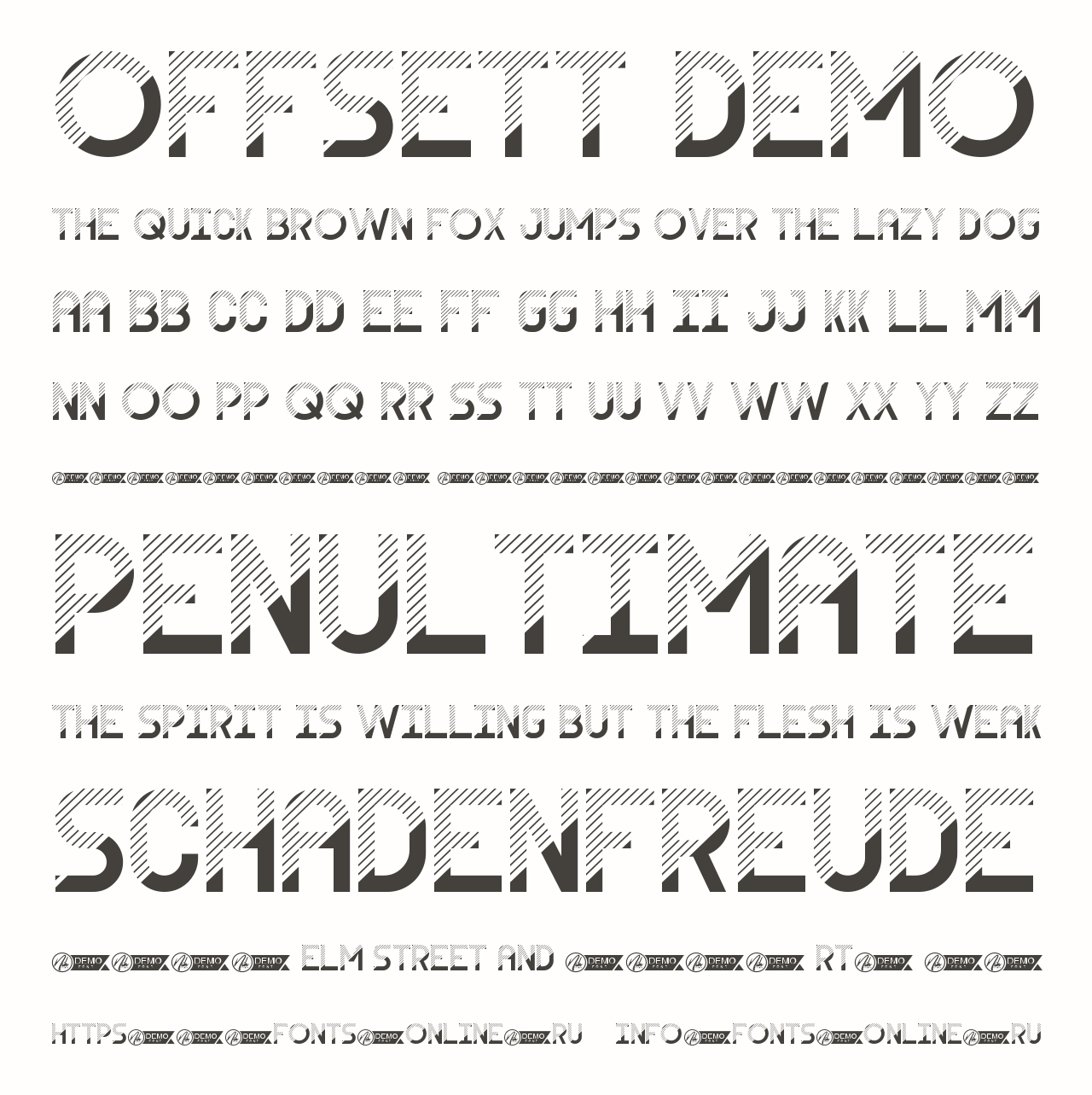Шрифт Offsett Demo