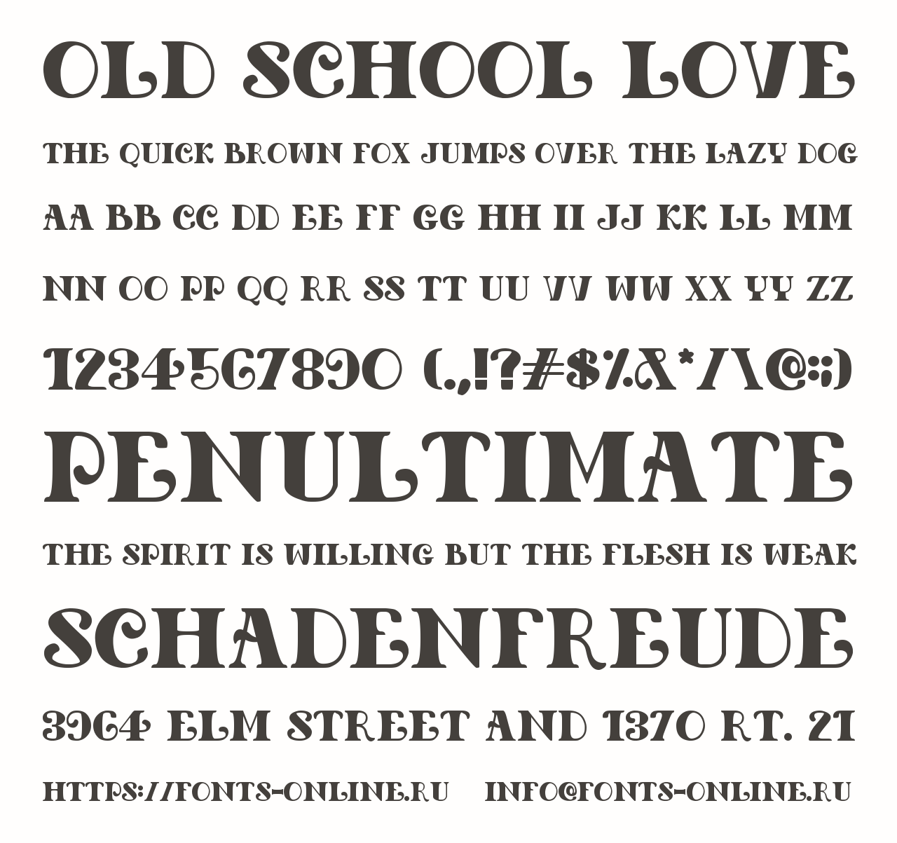 Шрифт Old School Love