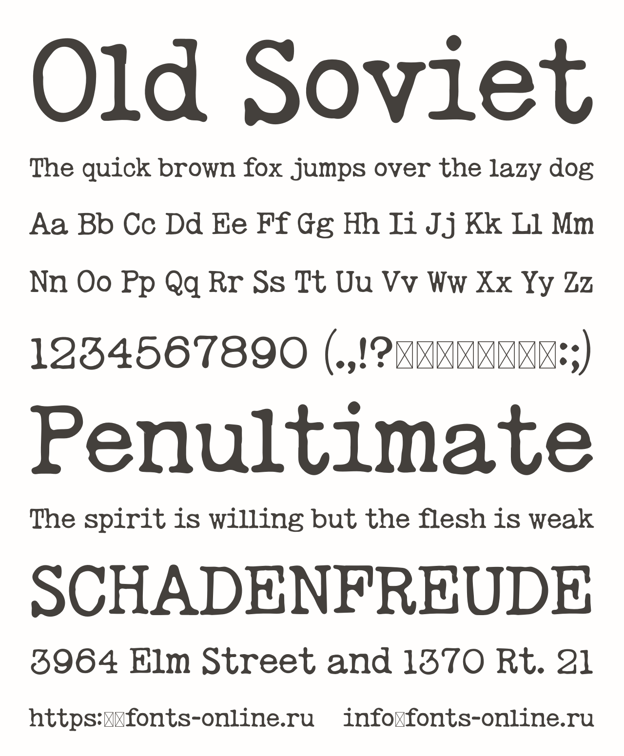 Шрифт Old Soviet