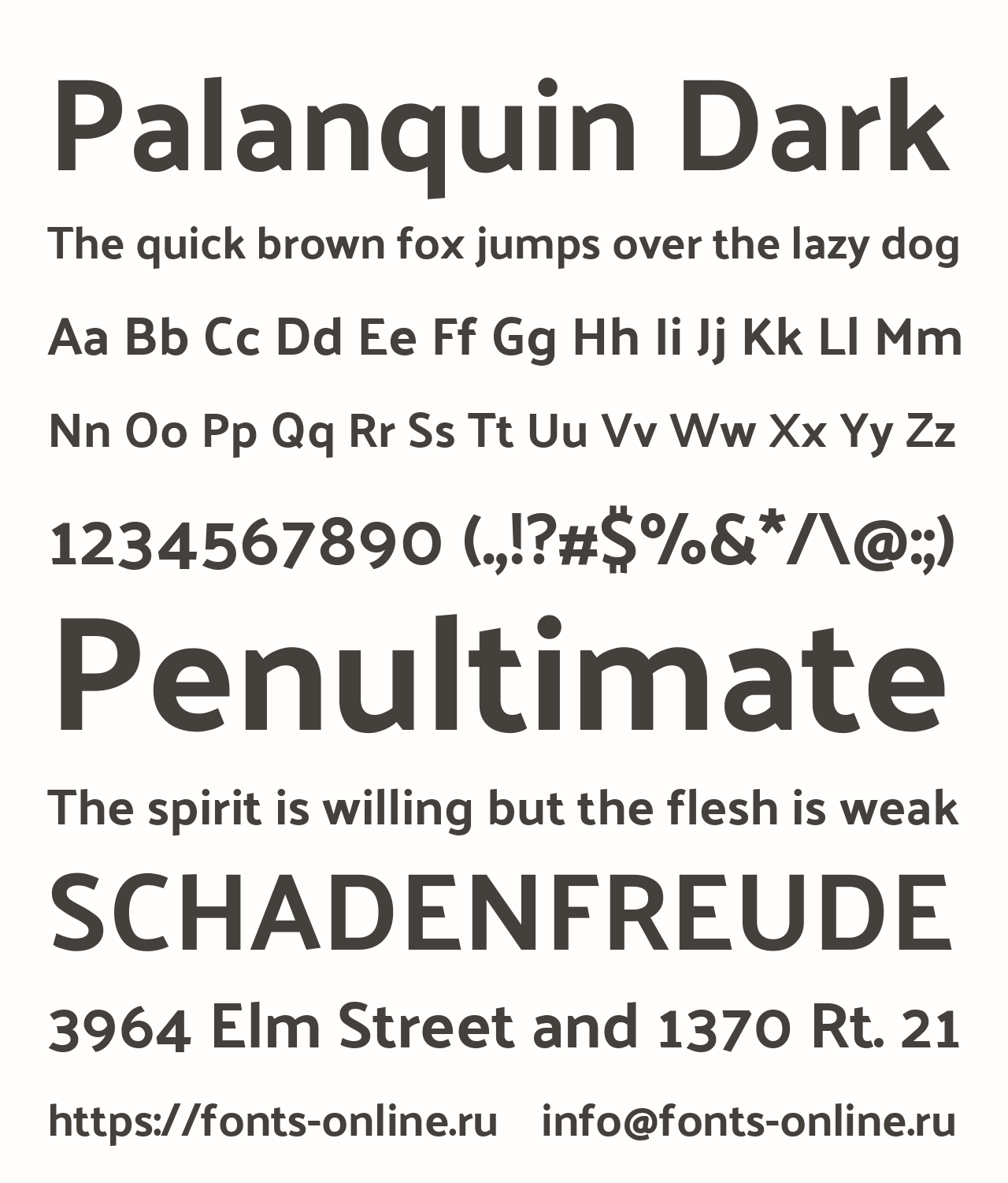 Шрифт Palanquin Dark