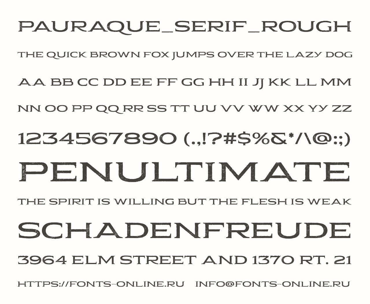 Шрифт Pauraque_Serif_Rough