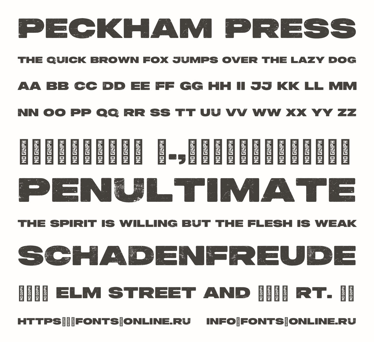 Шрифт Peckham Press