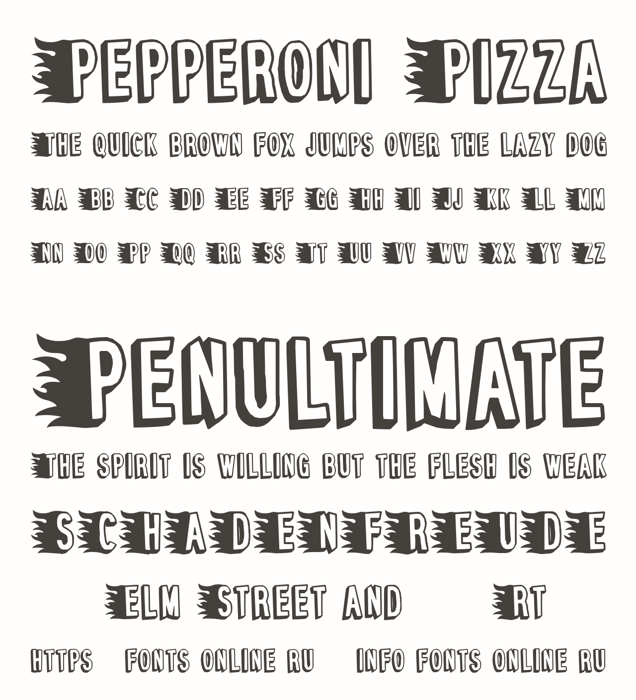 Шрифт Pepperoni Pizza