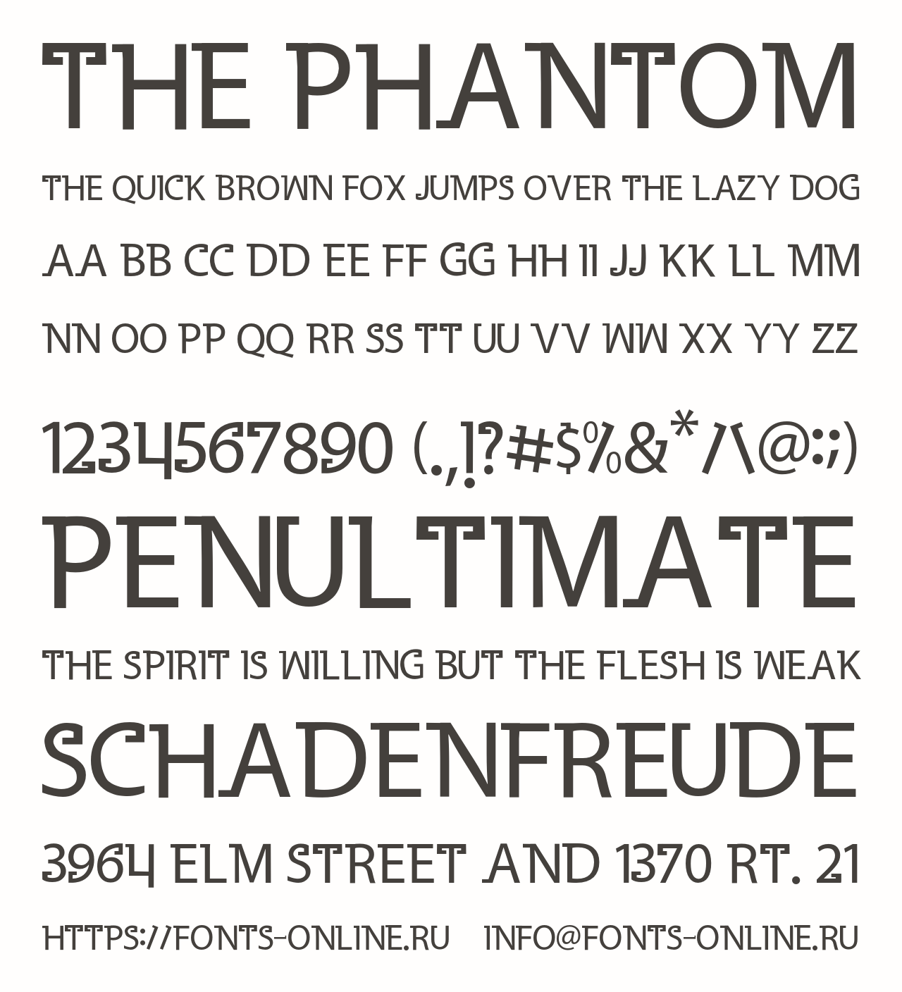Шрифт The Phantom