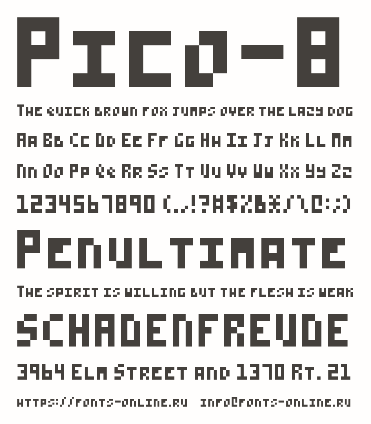 Шрифт Pico-8