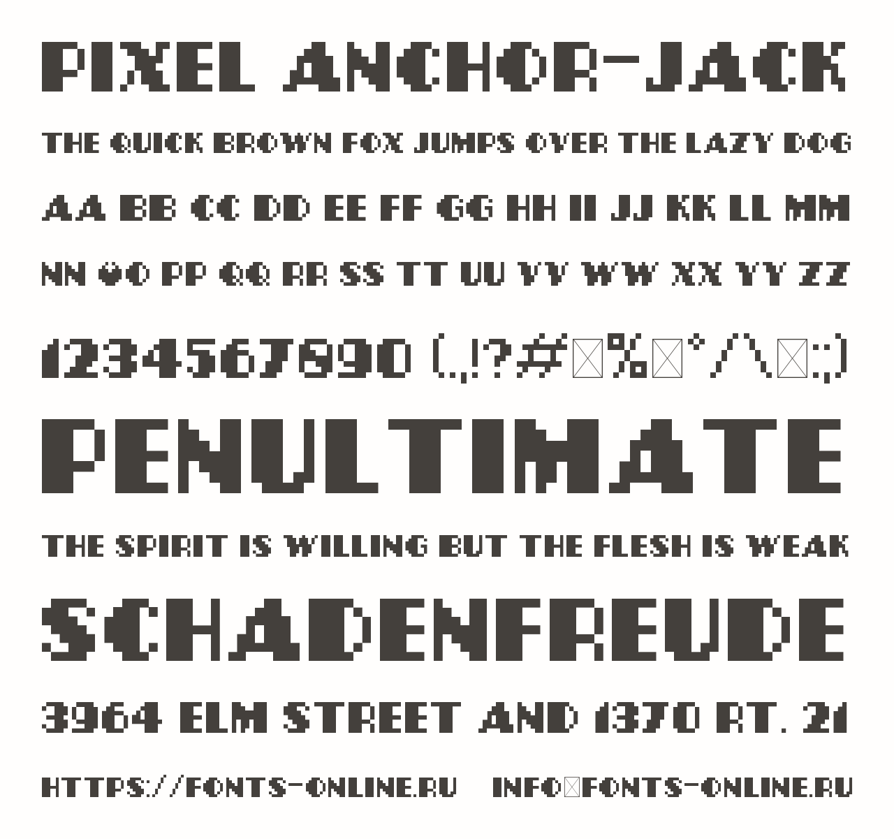 Шрифт Pixel Anchor-Jack