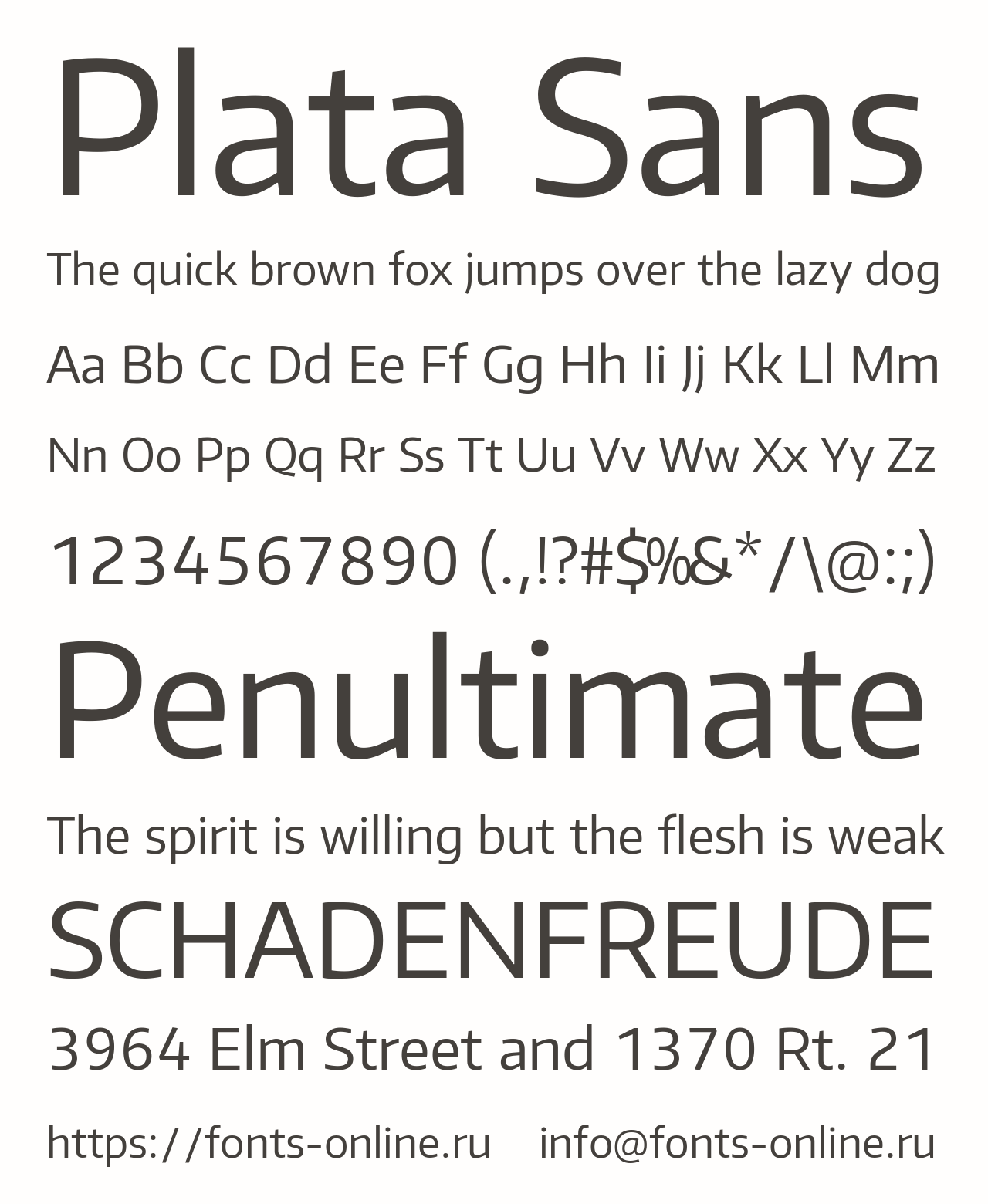 Шрифт Plata Sans