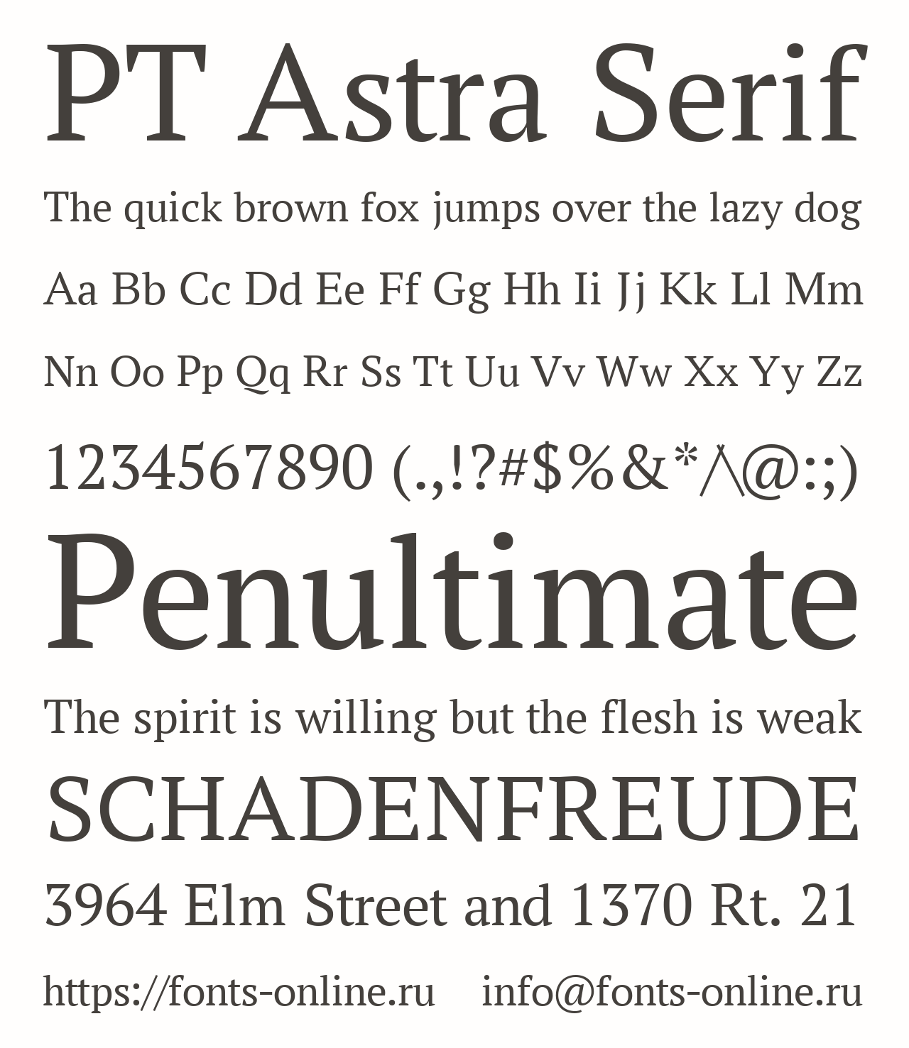 Шрифт PT Astra Serif