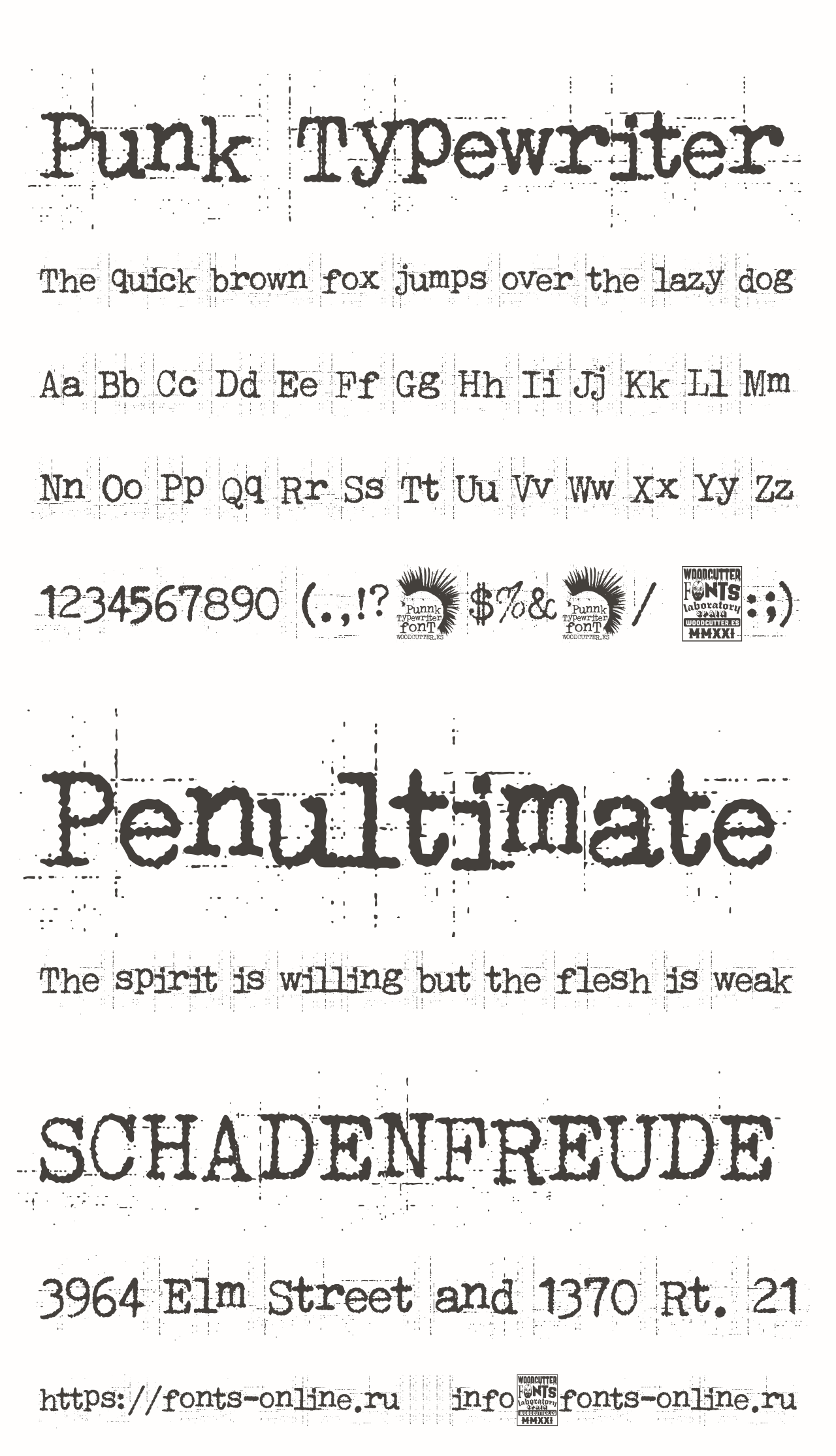 Шрифт Punk Typewriter