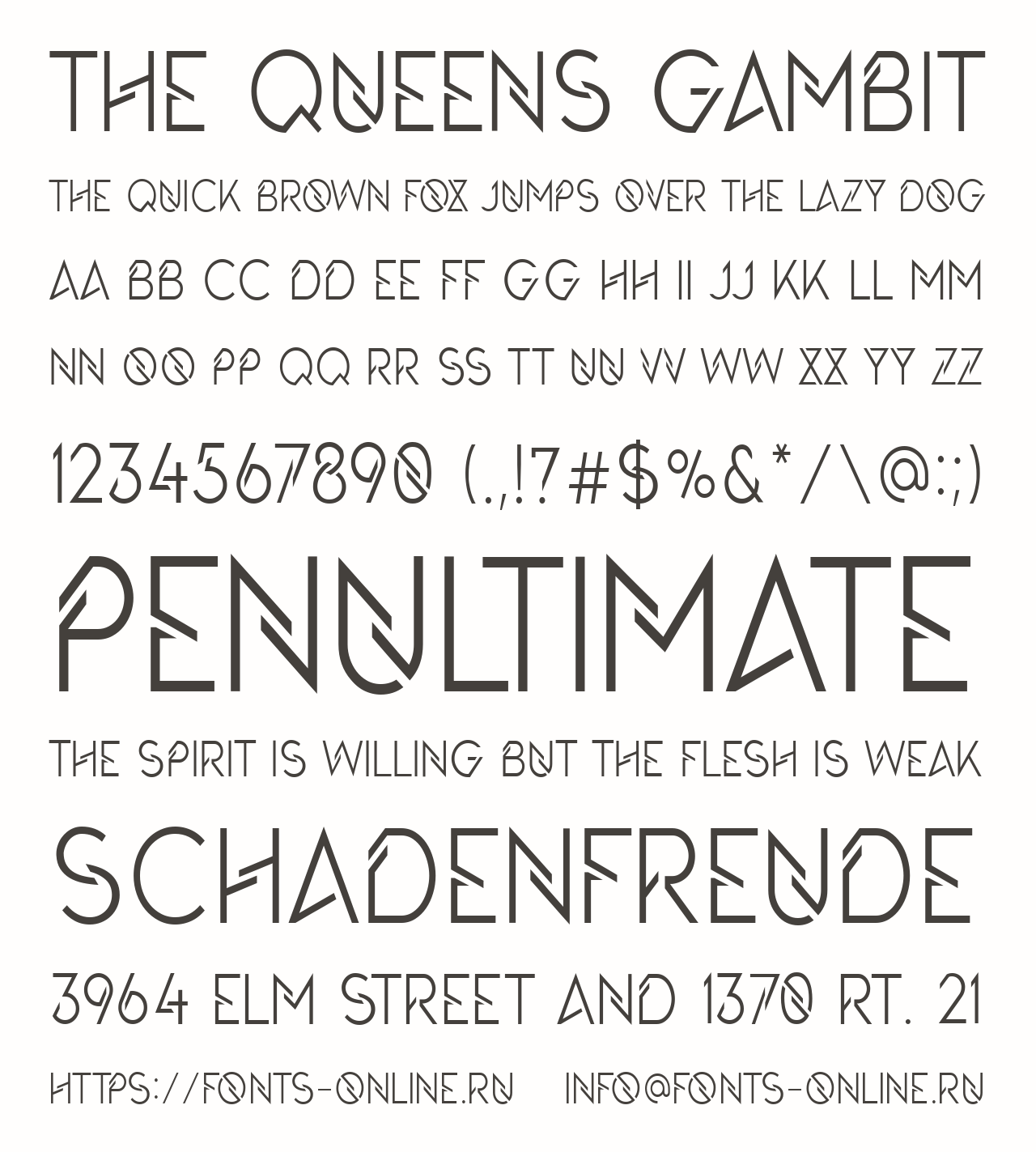 Шрифт The Queens Gambit