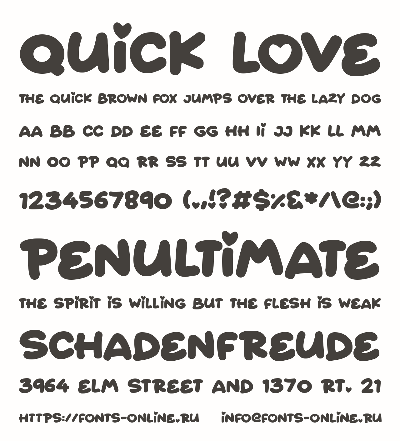 Шрифт Quick Love Шрифт Quick Love