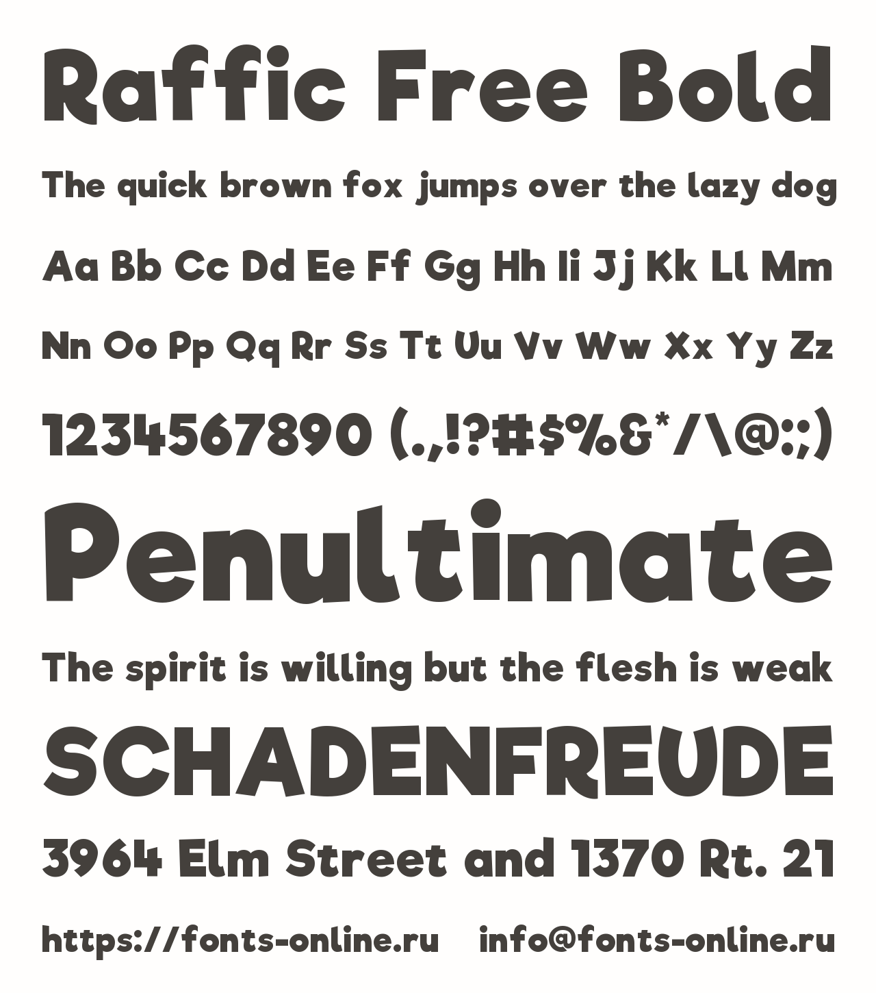 Шрифт Raffic Free Bold