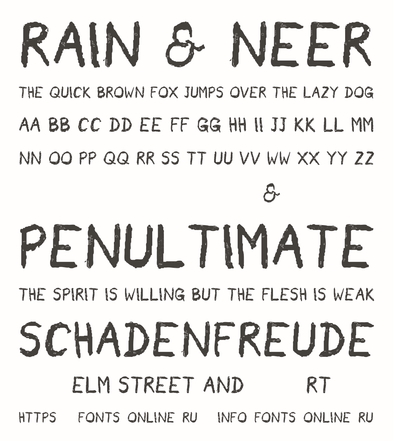 Шрифт Rain & Neer