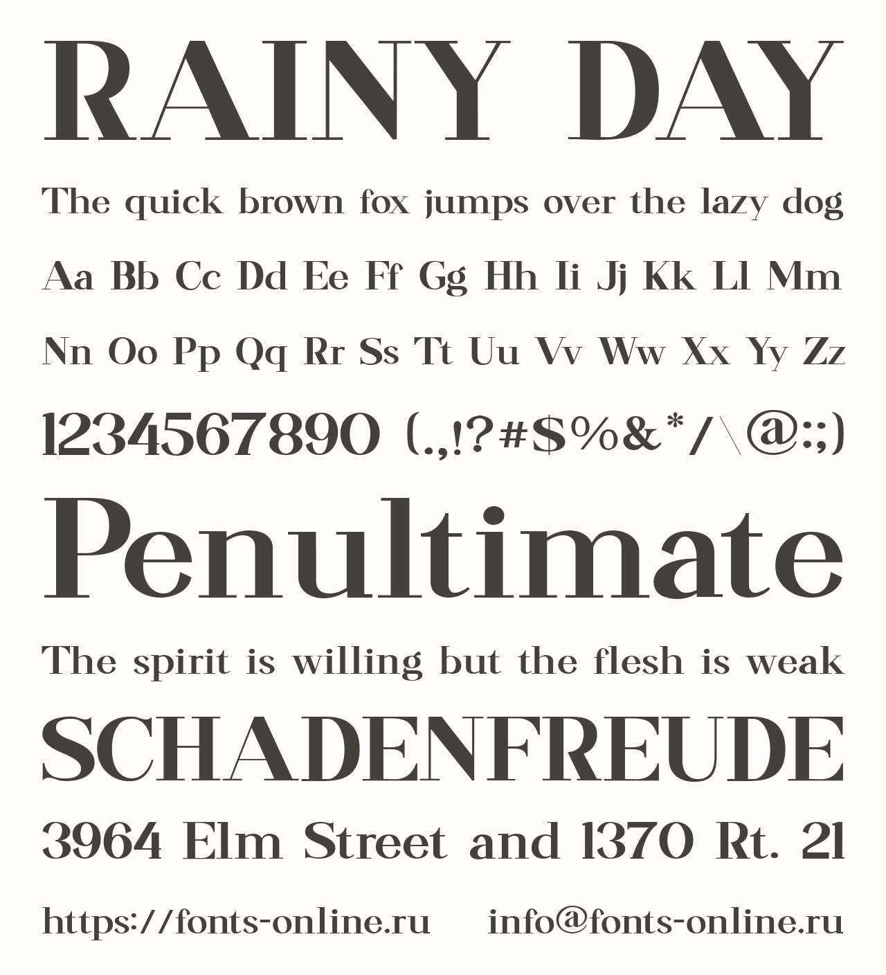 Шрифт RAINY DAY