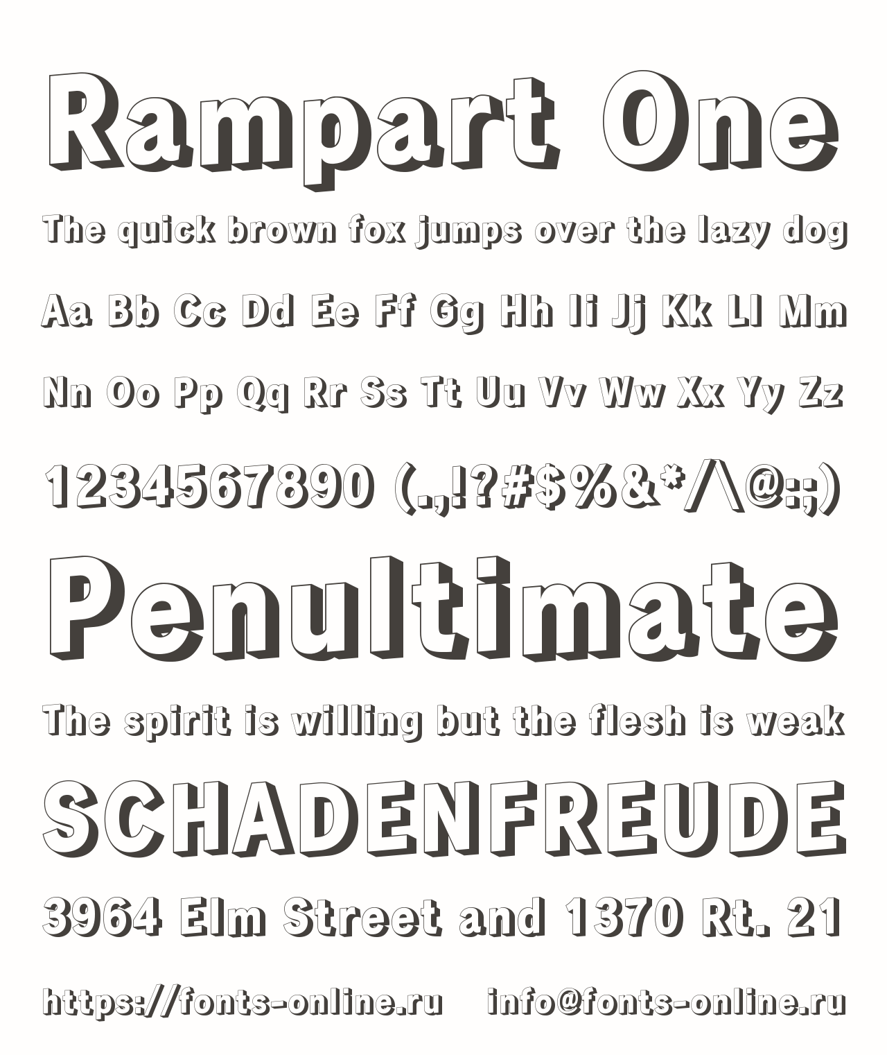 Шрифт Rampart One