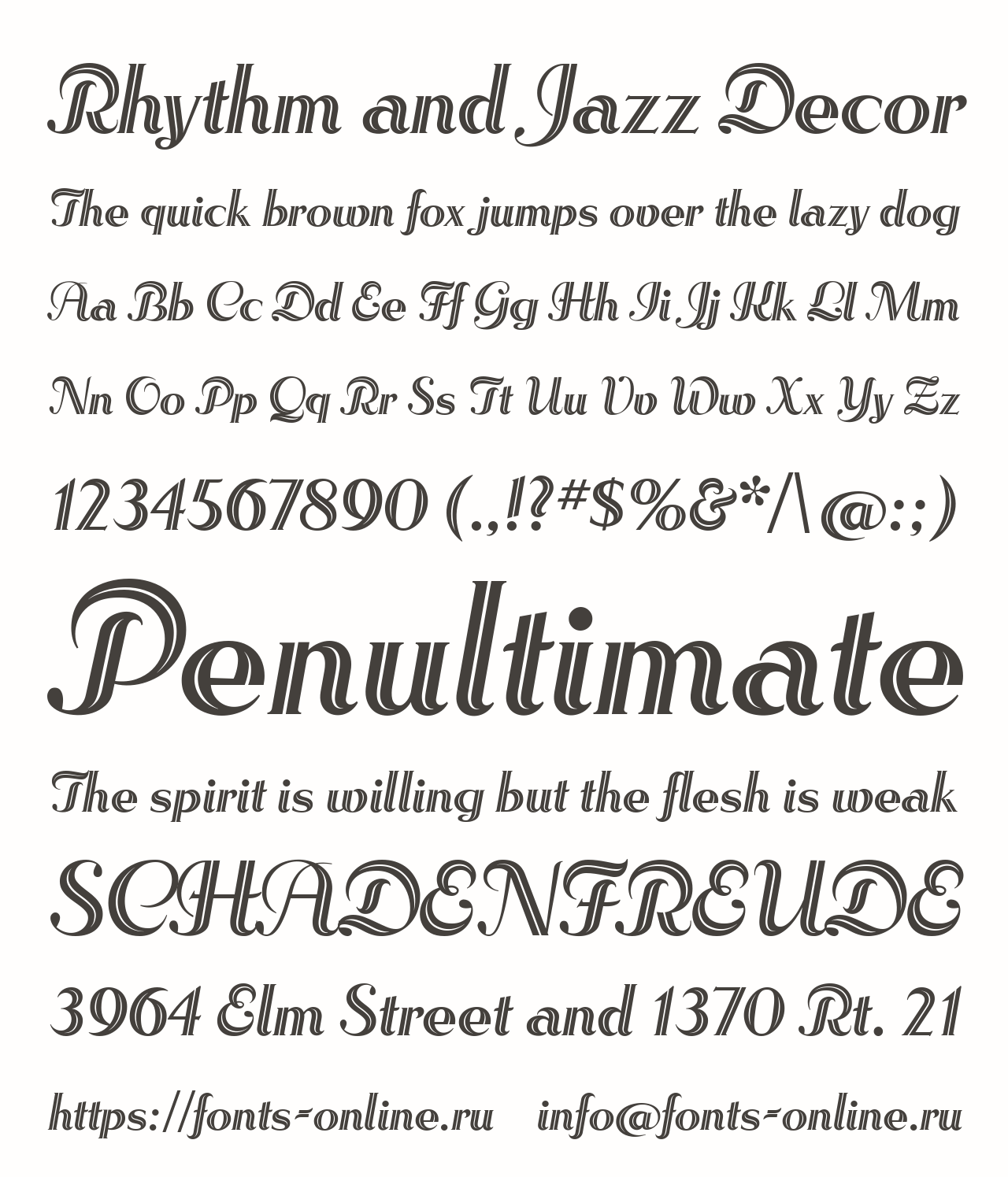 Шрифт Rhythm and Jazz Decor